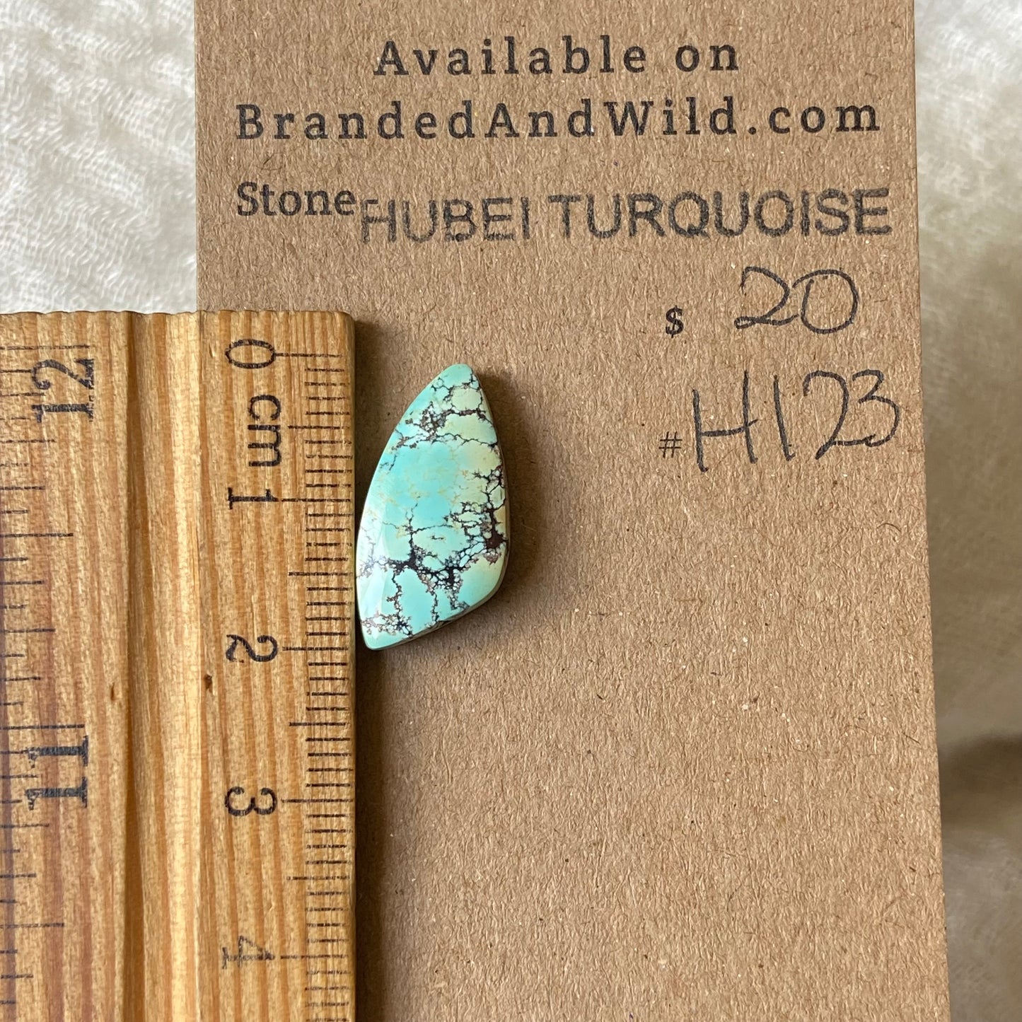 Hubei Turquoise Cabochon - H123 B85EE75C-F025-4518-BB1E-2B81B7F22138 Brandedandwild.com