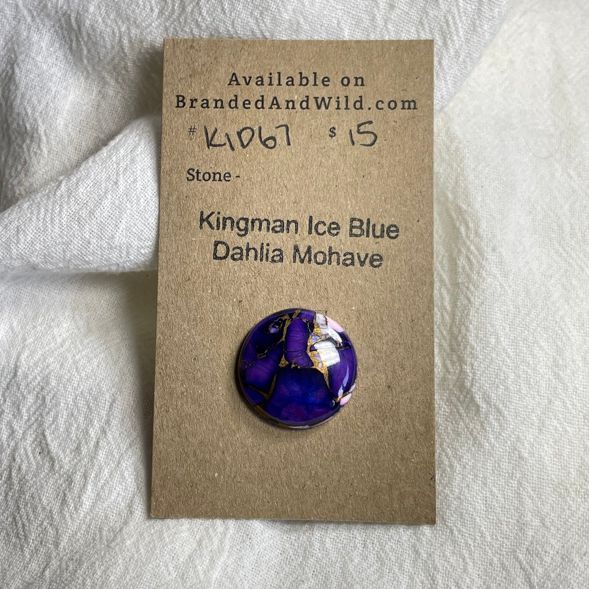 Kingman Ice Blue Dahlia Cabochon - KID67 B88C9DDB-04EA-49DB-9146-EBEE44C53E6B Brandedandwild.com
