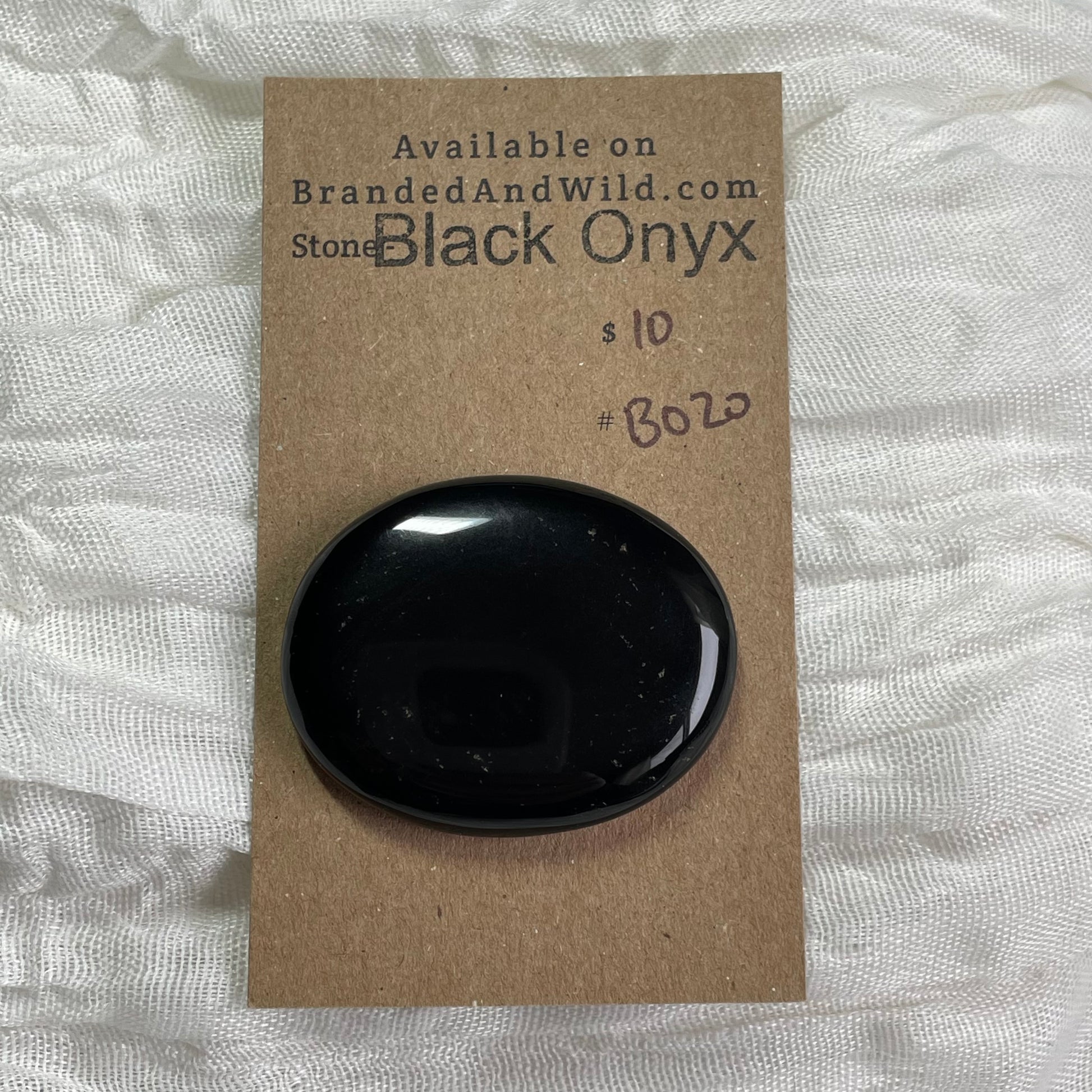 Black Onyx - Cabochon - B020 B896812A-CC73-449A-9D8D-FA3E3483C3E9 Brandedandwild.com