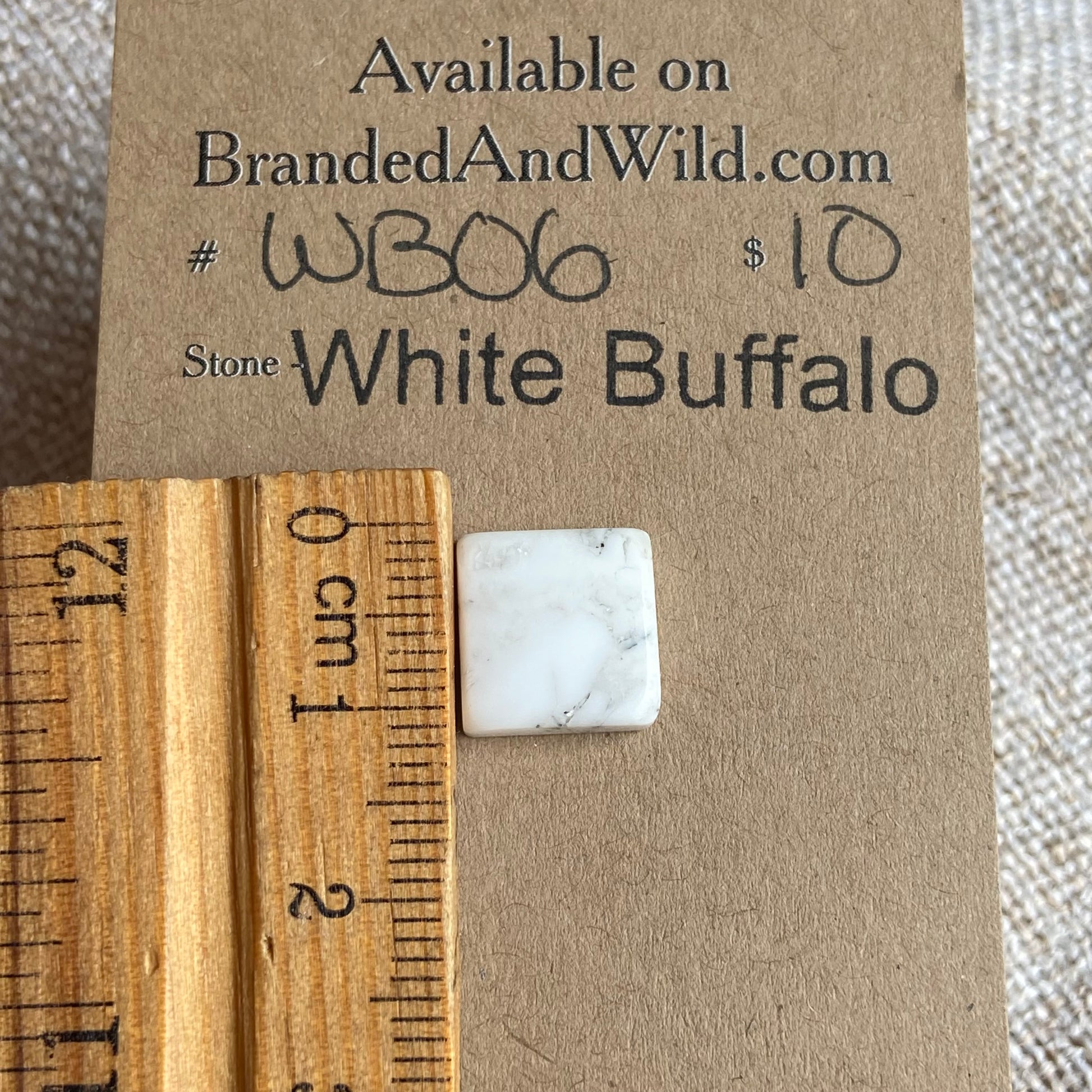 White Buffalo Cabochon - WB06 B8B6D0E9-BE52-4FDE-B88B-3F7978804970 Brandedandwild.com