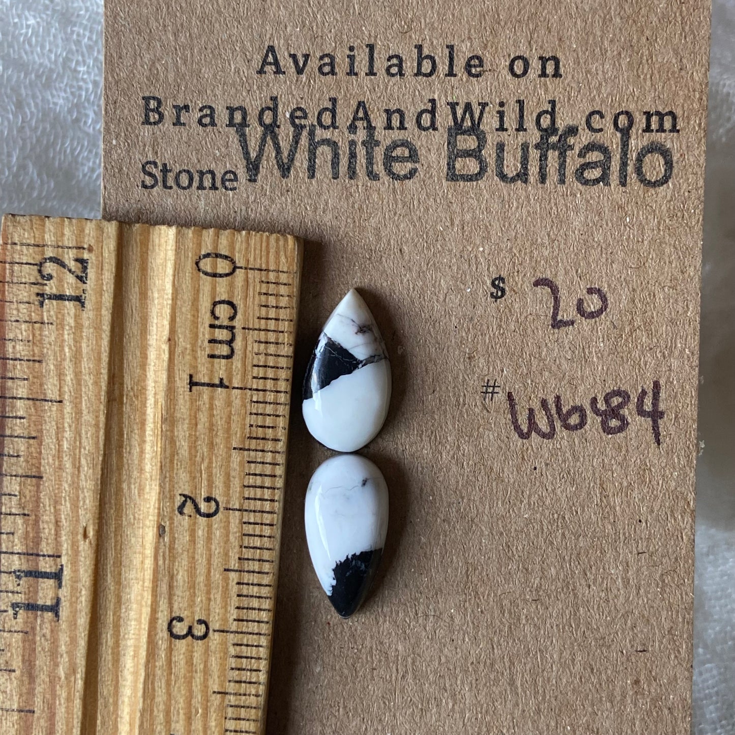 White Buffalo Cabochon - WB84