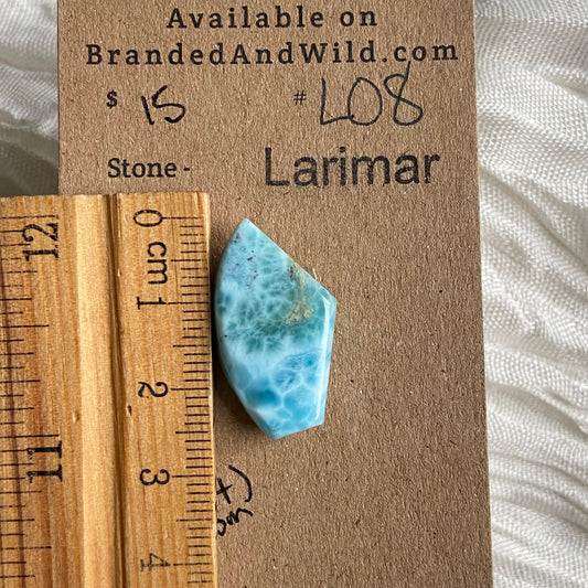 Larimar Cabochon - L08 B8E003A0-D5C0-4905-B22F-503C481747B6 Brandedandwild.com