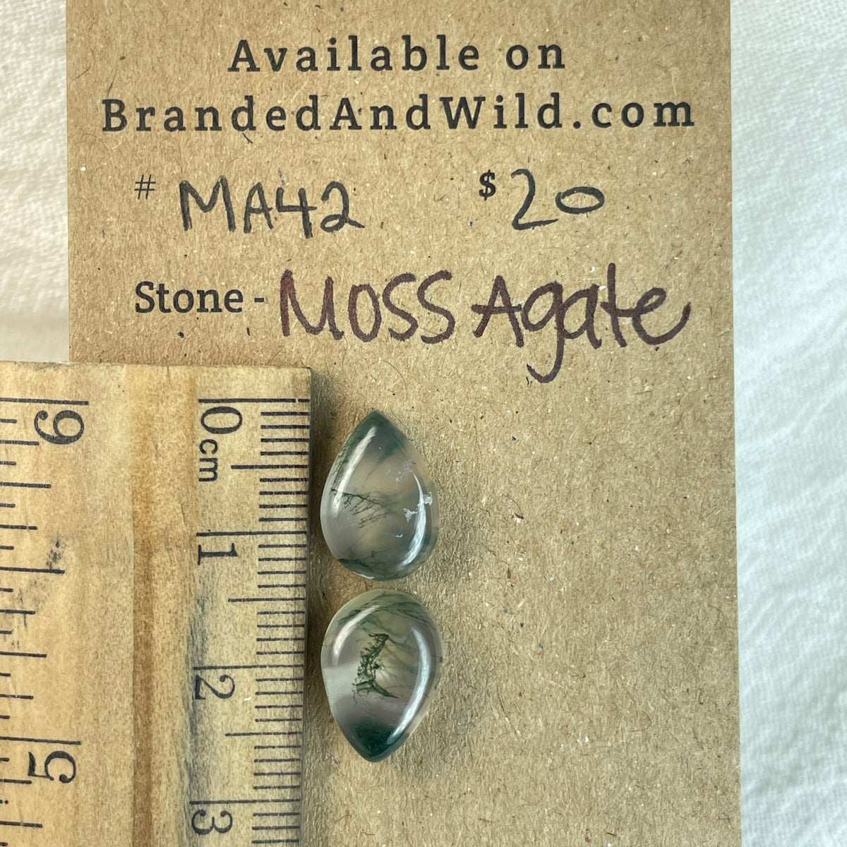 Moss Agate Cabochon - MA42 B8E1F562-70E1-4F04-908A-2E6A71E83187 Brandedandwild.com