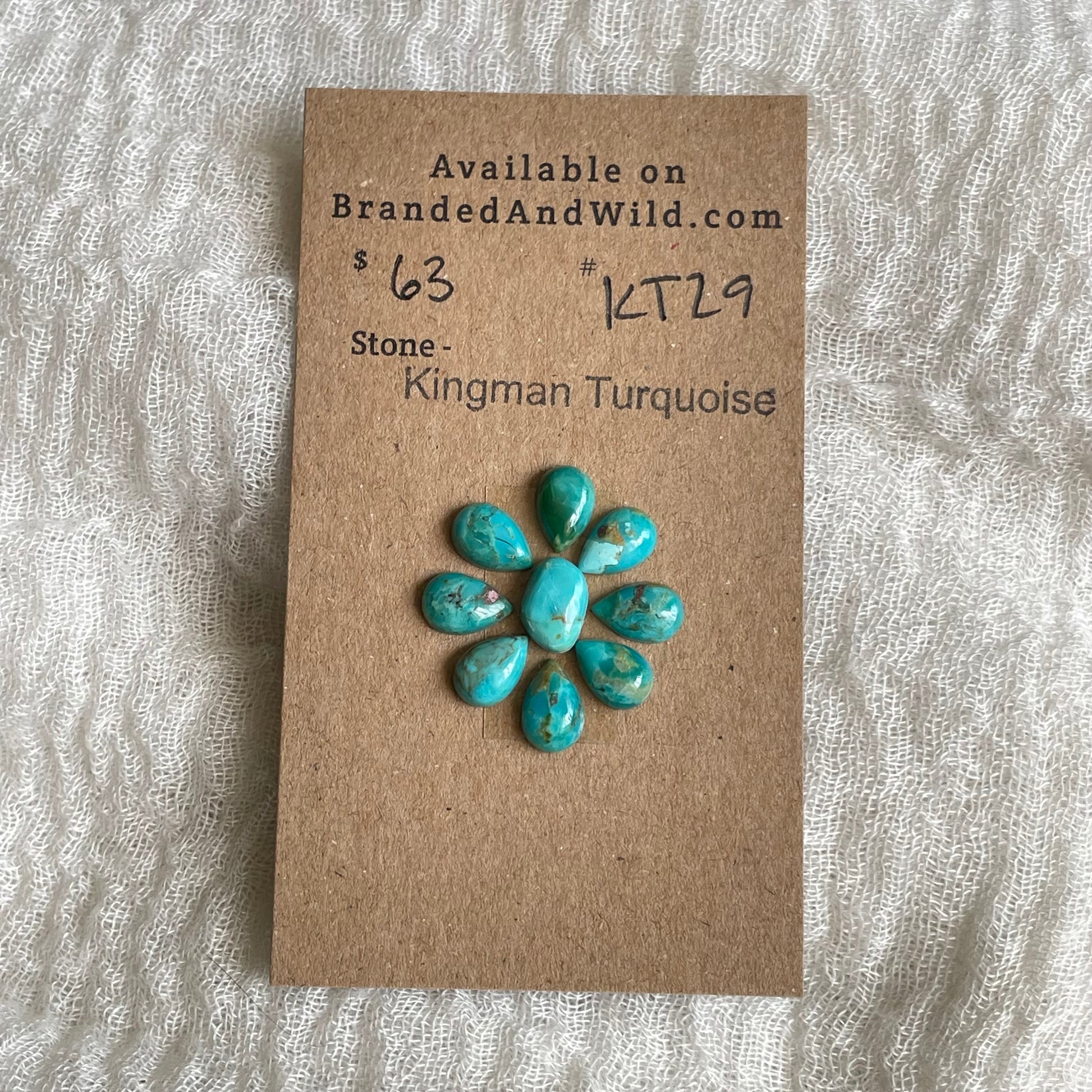 Kingman Turquoise Cabochon - KT29 B914D1B9-83D5-4D2D-87C5-F4036715C615 Brandedandwild.com