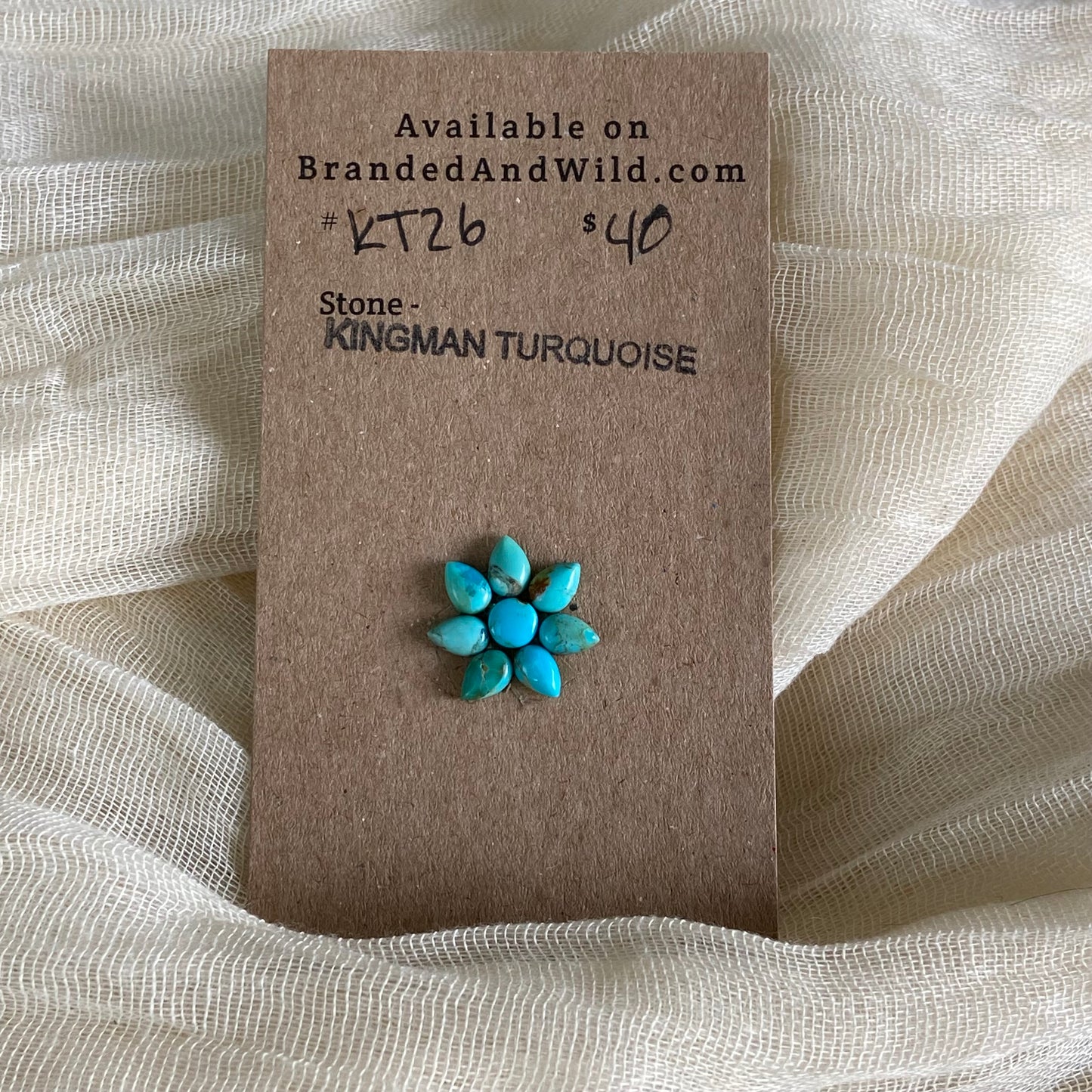 Kingman Turquoise Cabochon - KT26 B91D270C-C03B-46BA-B9E6-232F62CAE8AD Brandedandwild.com