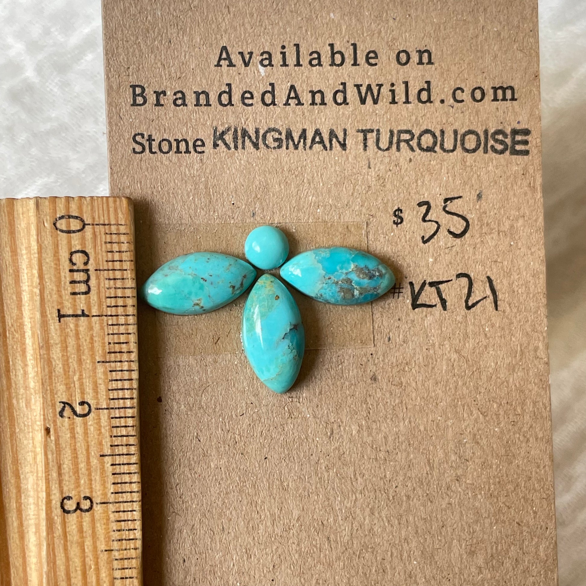 Kingman Turquoise Cabochon - KT21 B92D7E22-2DAB-4052-B7A8-43176C6AA0C9 Brandedandwild.com