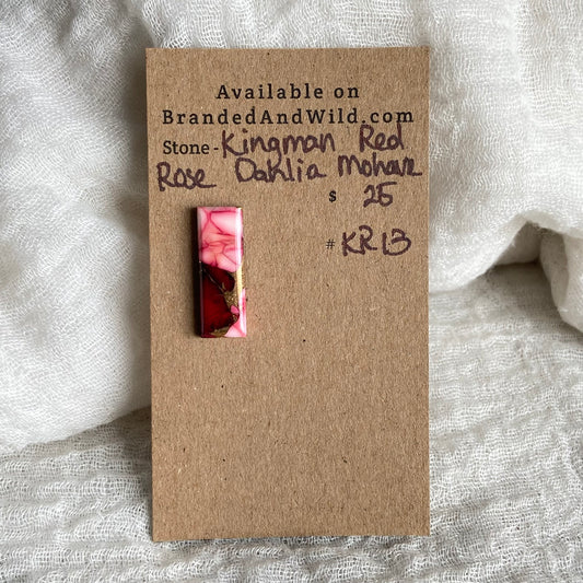 Kingman Red Dahlia Rose Mohave Cabochon - KR13