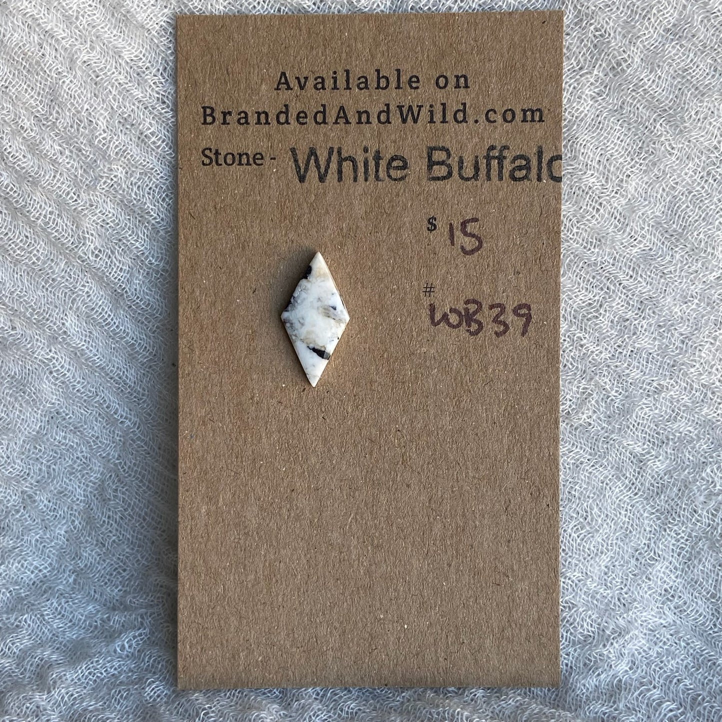White Buffalo Cabochon - WB39