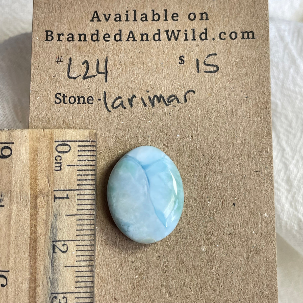 Larimar Cabochon - L24 B9D7E451-BE30-43AA-963A-20C4CD2223B9 Brandedandwild.com