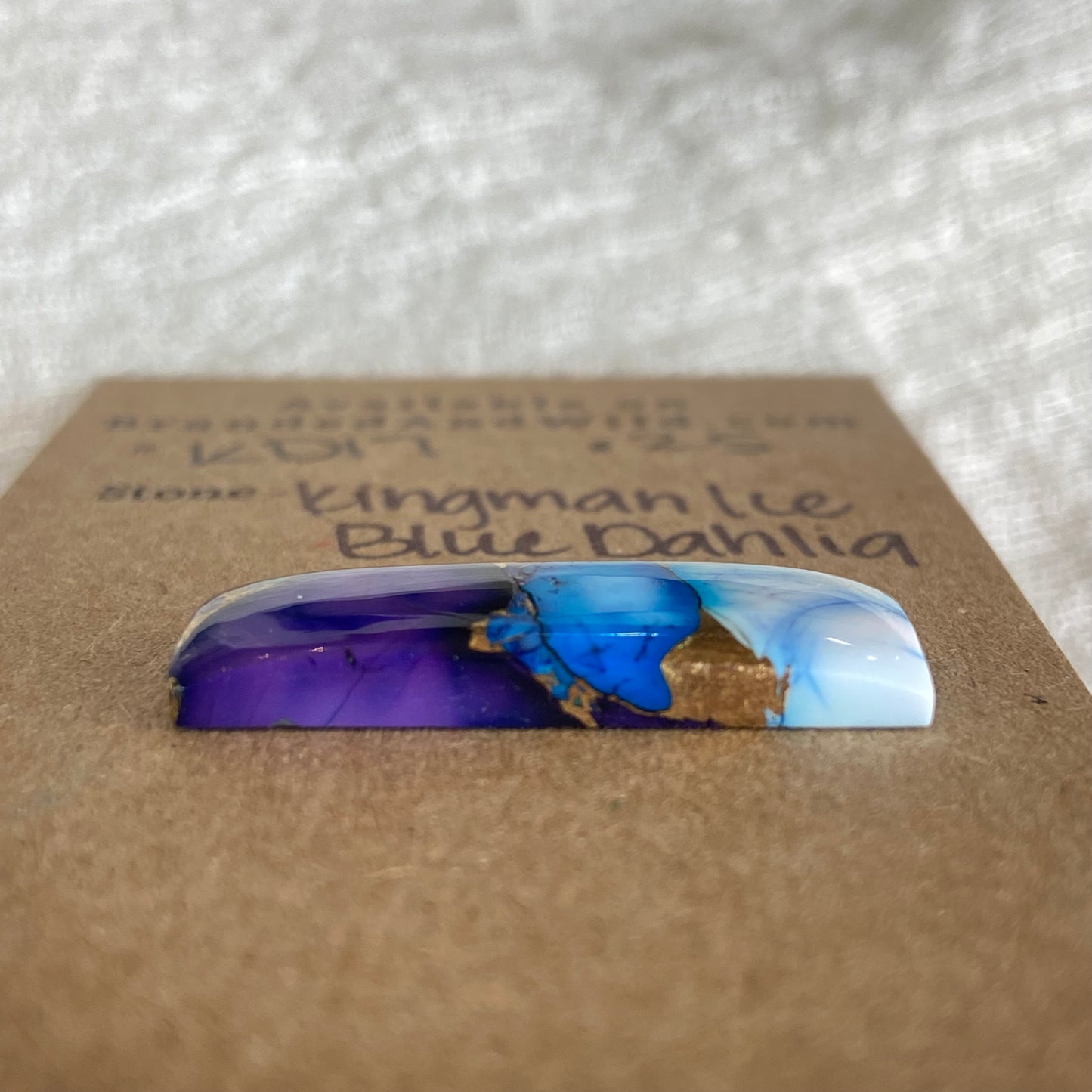 Kingman Ice Blue Dahlia Cabochon - KD17