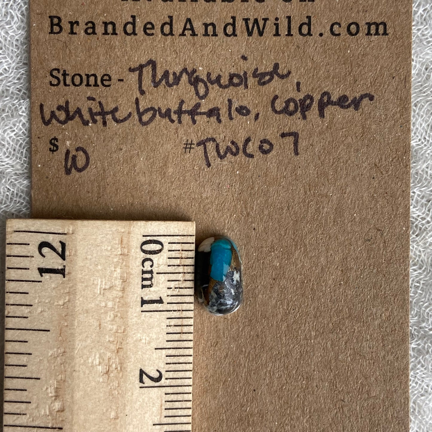 White Buffalo, Turquoise, Copper - Cabochon - TWC07