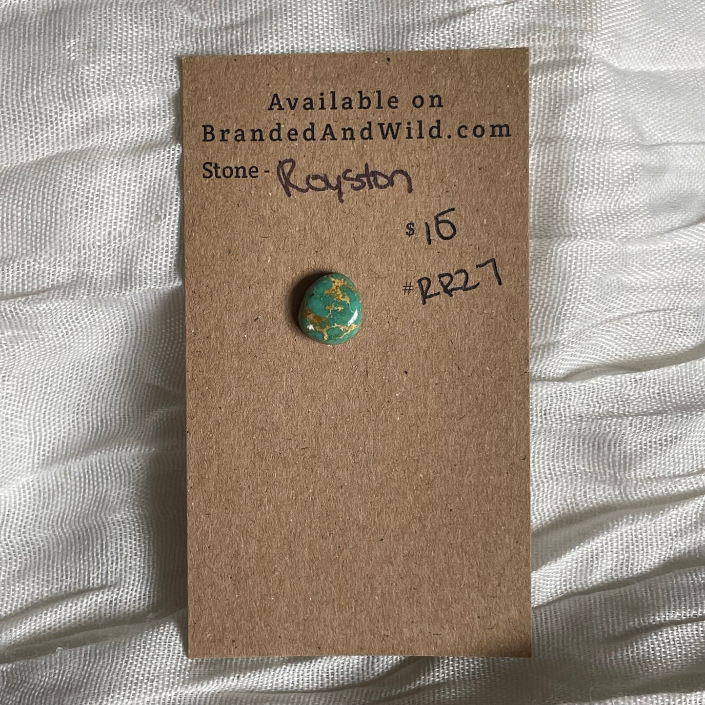 Royston Ribbon Turquoise Cabochon RR27 BA0A1CEA-6146-4D12-BA1F-51C9D3B8121E Brandedandwild.com