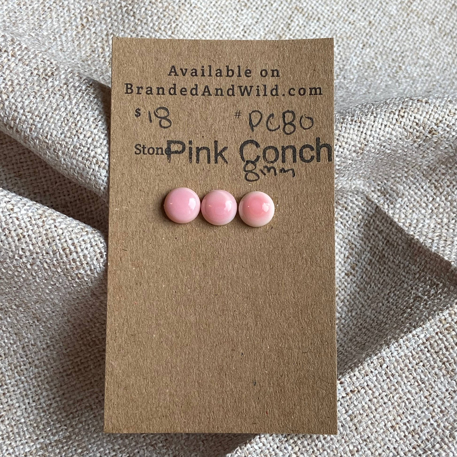 Pink Conch Cabochon - PC80 BA21302D-7448-4402-BAD2-4B1F9AB1CBF5 Brandedandwild.com