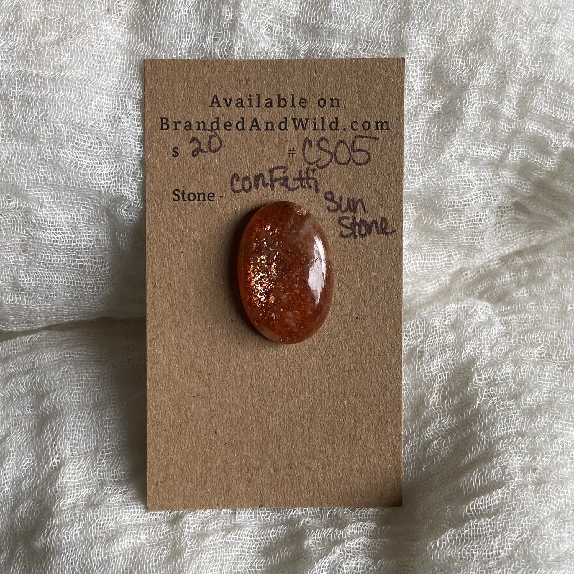 Confetti Sunstone Cabochon - CS05 BA25E582-BEE8-4288-B65C-C1896B8641C7 Brandedandwild.com