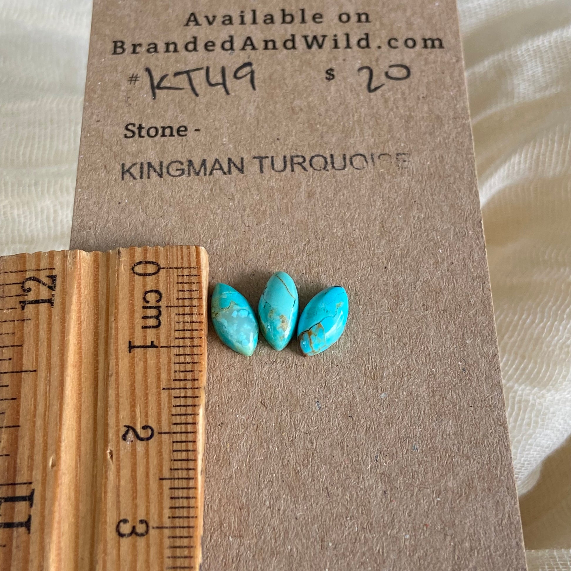 Kingman Turquoise Cabochon - KT49 BA7A87DC-0E0A-4579-B529-E91B653176B2 Brandedandwild.com
