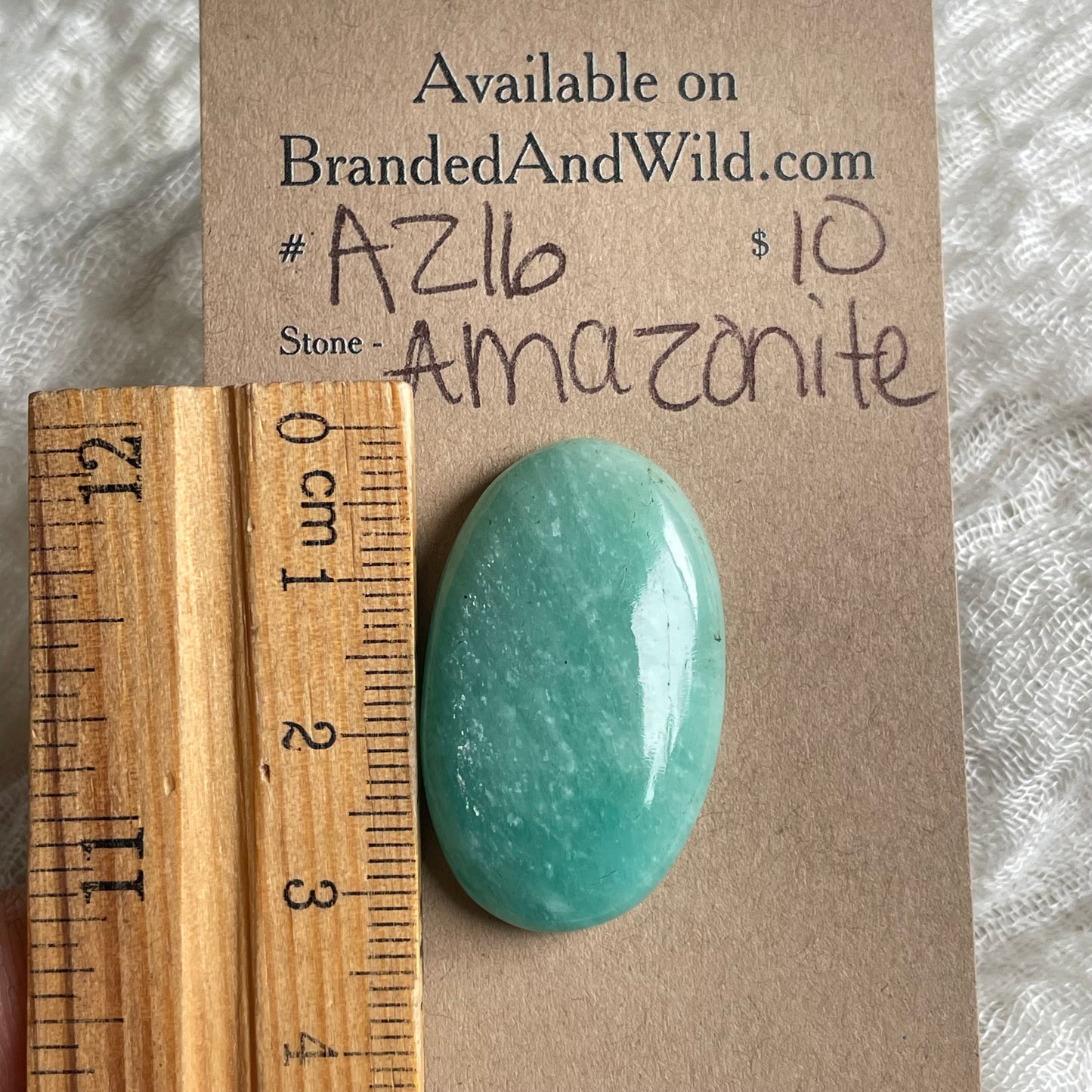 Amazonite Cabochon - AZ16 BAA56B36-07A8-4C4B-BE0C-A128051F7347 Brandedandwild.com
