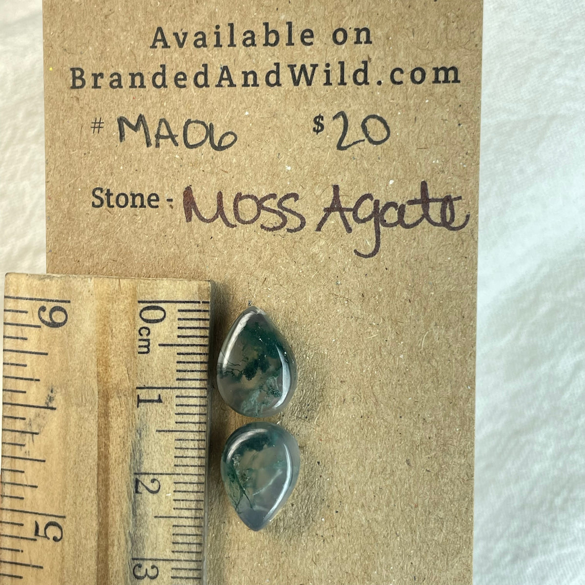 Moss Agate Cabochon - MA06 BAAAF3E1-C717-4419-9E2B-8D48880DBFEE Brandedandwild.com