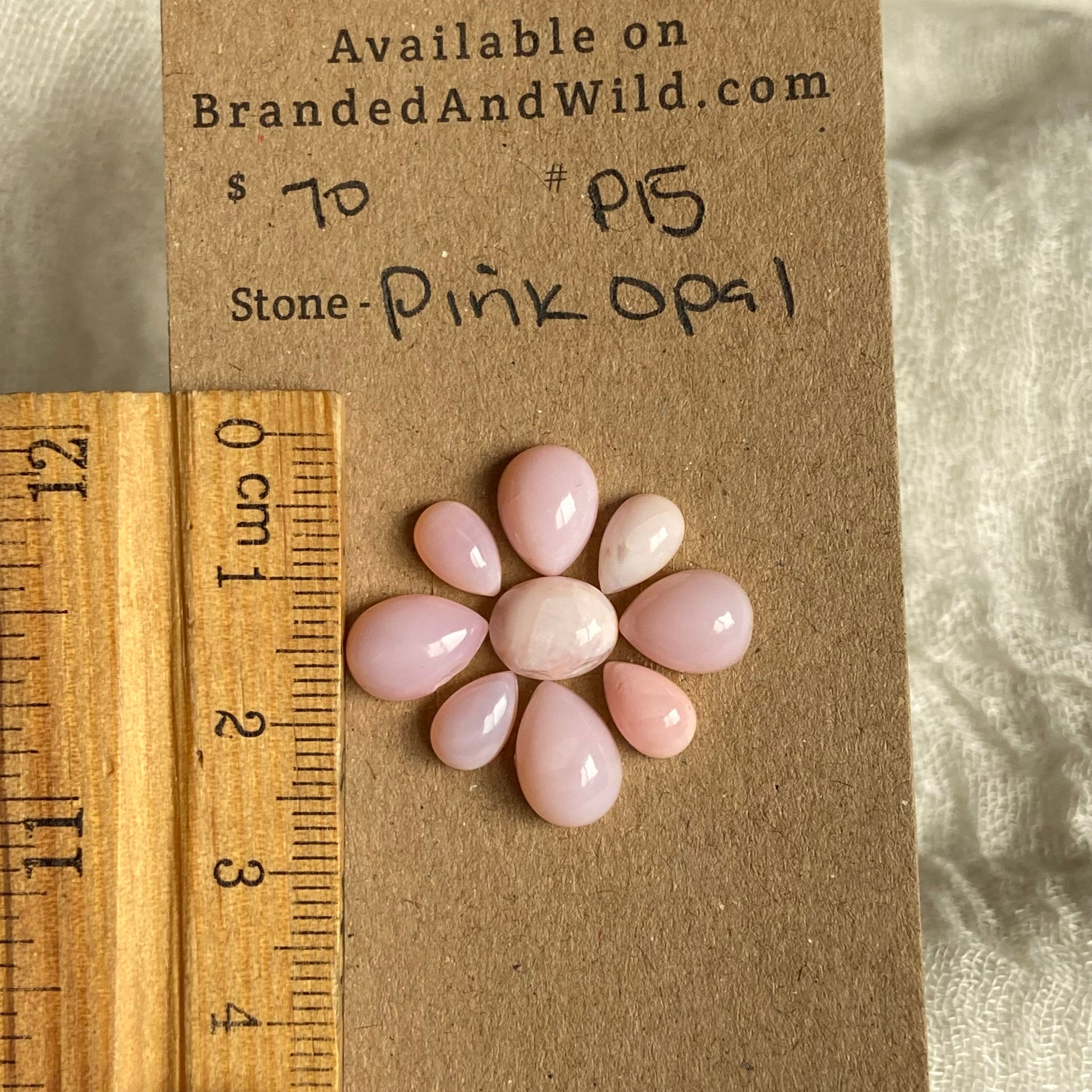 Pink Opal Cabochon - P15 BAB24B6B-917F-4D56-9DB9-D1CD8405C29D Brandedandwild.com