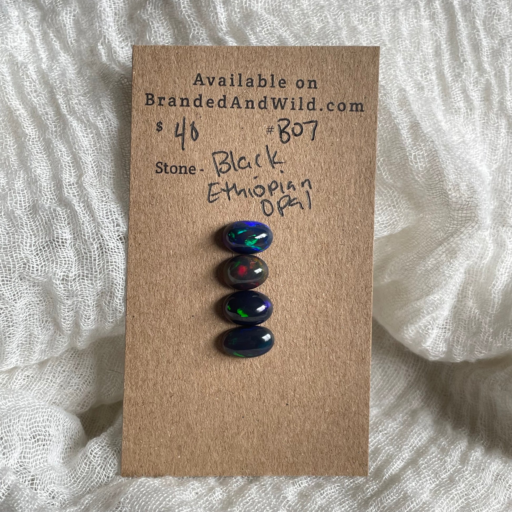 Black Opal - Cabochon - B07 BABE7988-8144-4099-9A93-384A1BB9C934 Brandedandwild.com