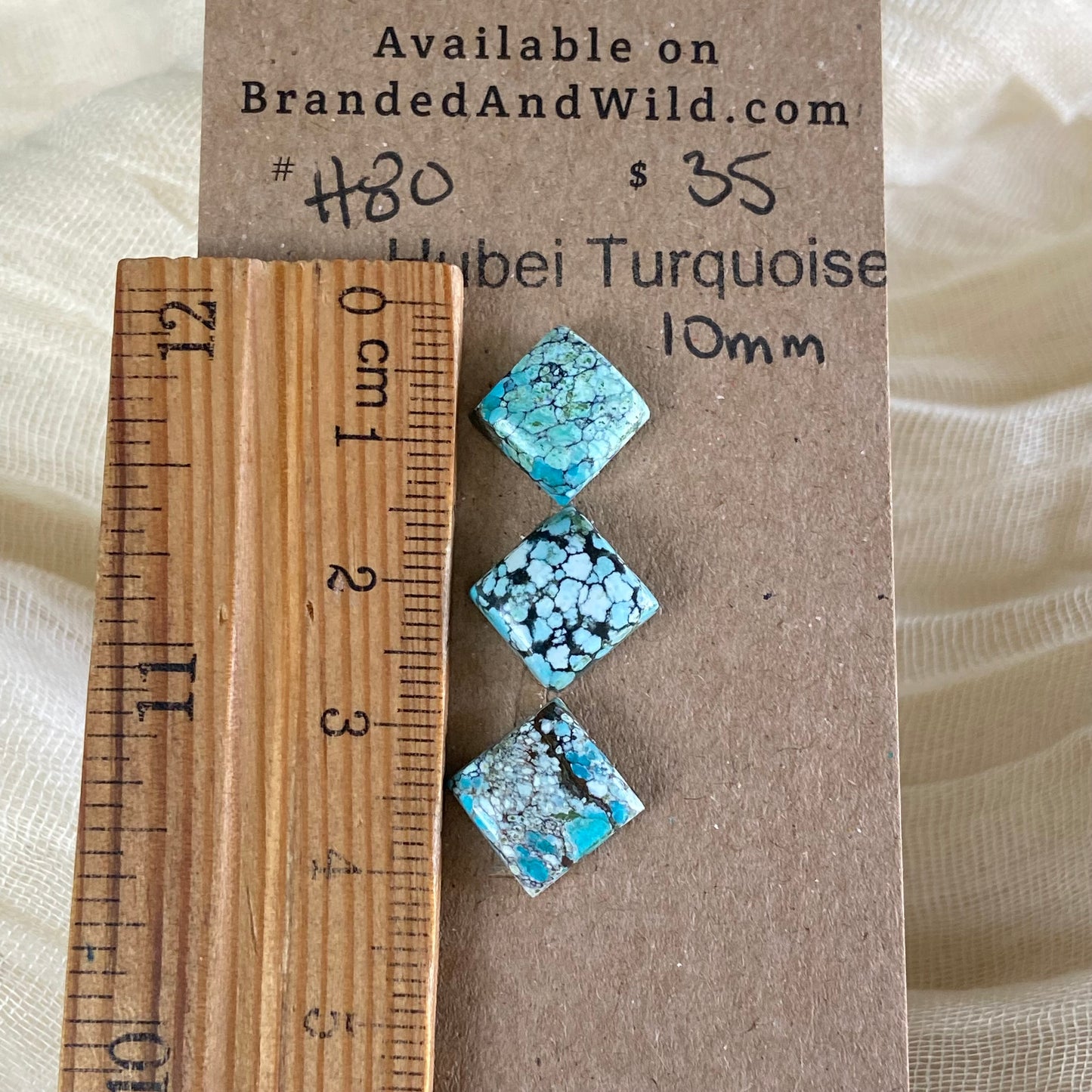 Hubei Turquoise Cabochon - H80 BAD09F70-EF1C-40EF-9777-ABC48A6CA8F5 Brandedandwild.com