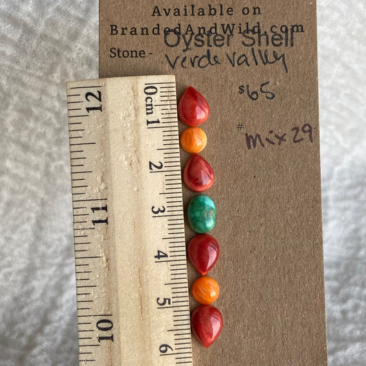 Verde Valley / Oyster Shell Cabochon - Mix29