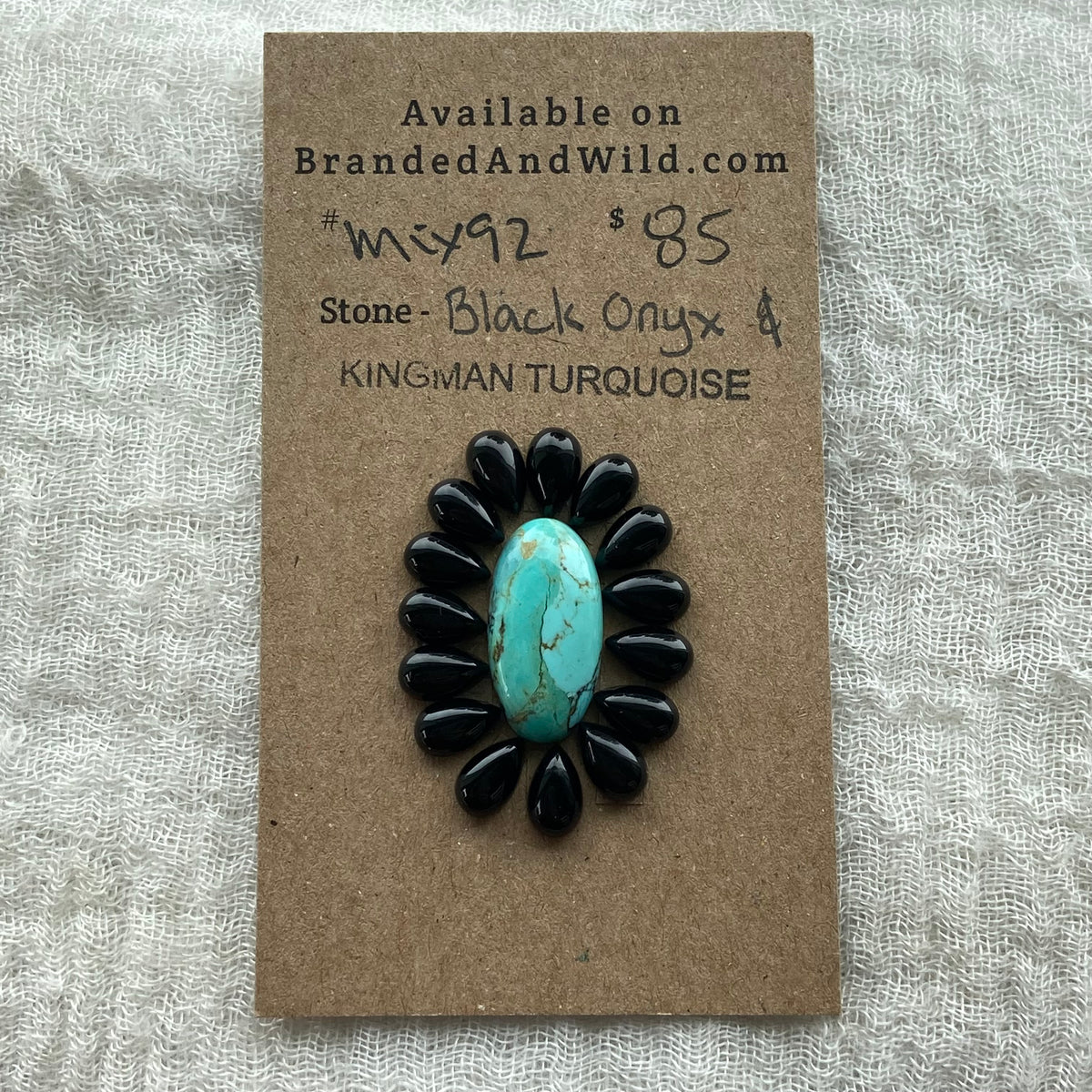 Kingman / Black Onyx Cabochon - Mix92