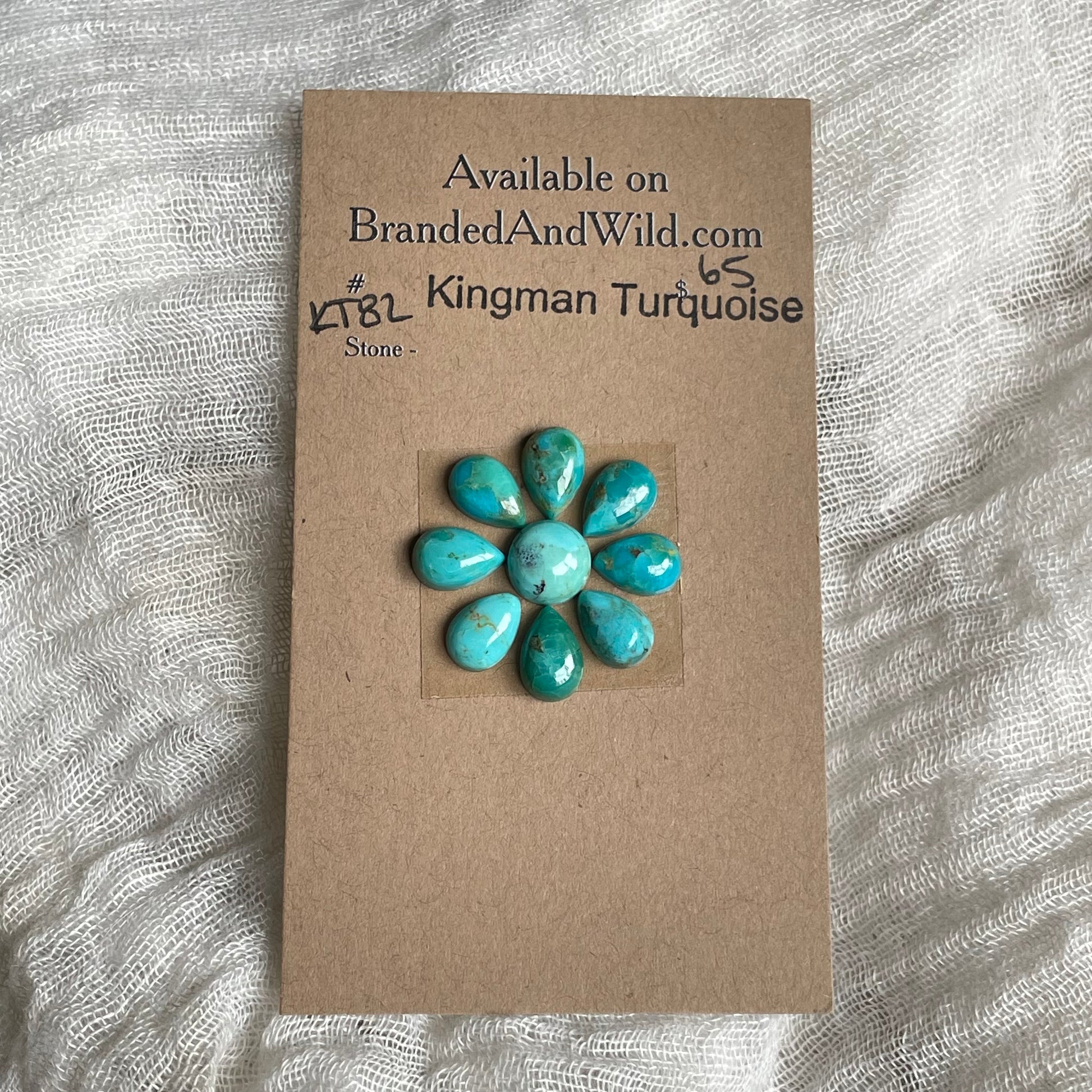 Kingman Turquoise Cabochon - KT82 BAE6972C-C0FF-43CA-B75C-E02A695A260A Brandedandwild.com