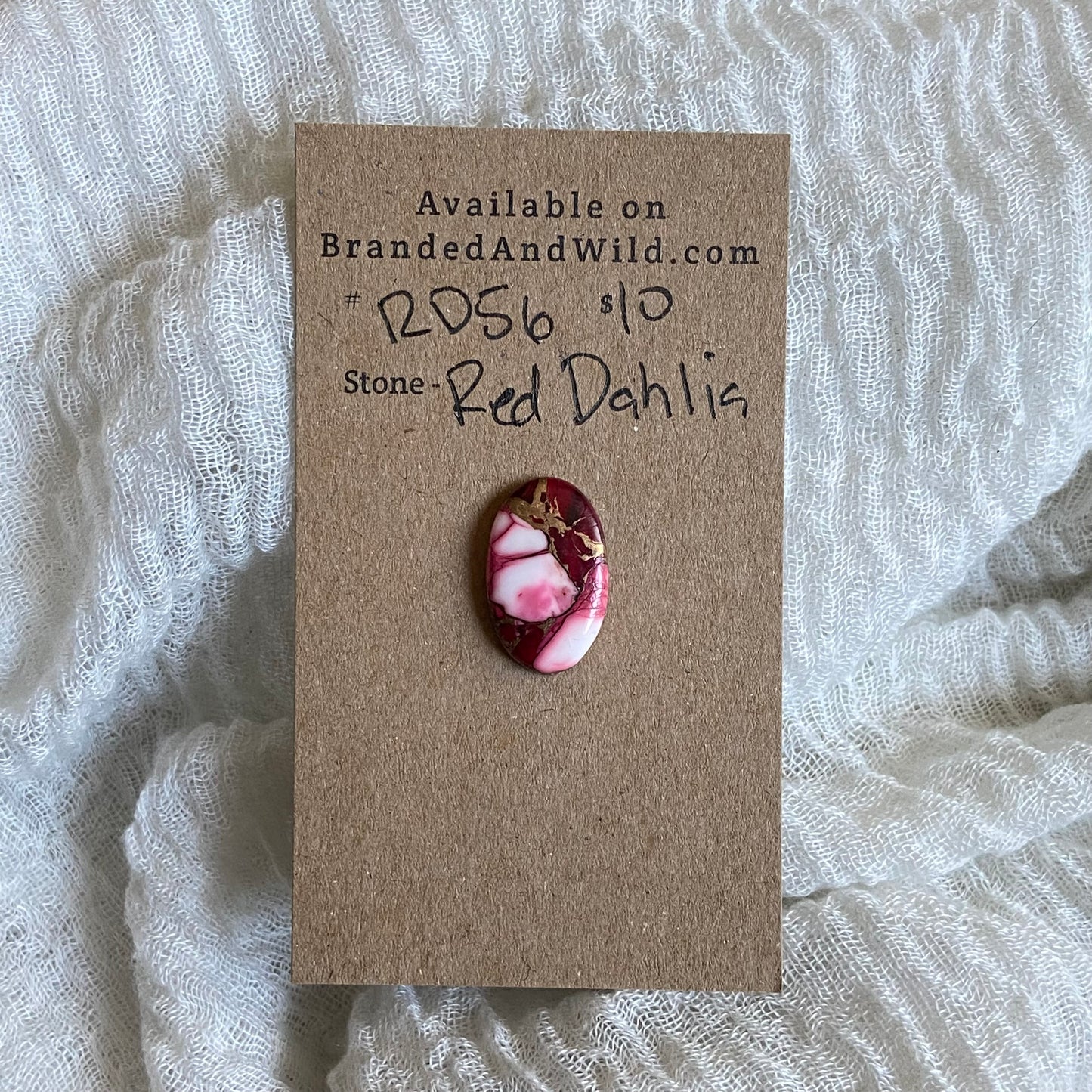 Red Dahlia Cabochon - RD56