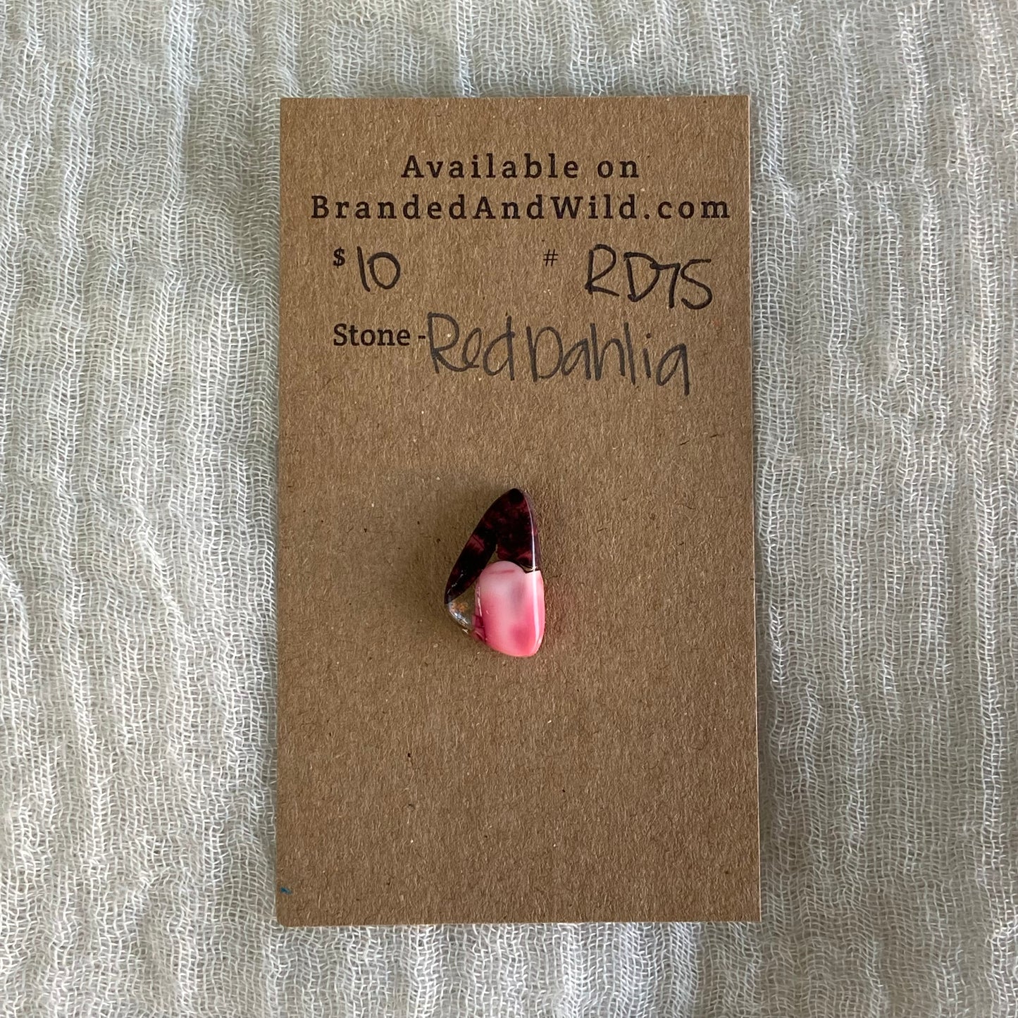 Red Dahlia Cabochon - RD75