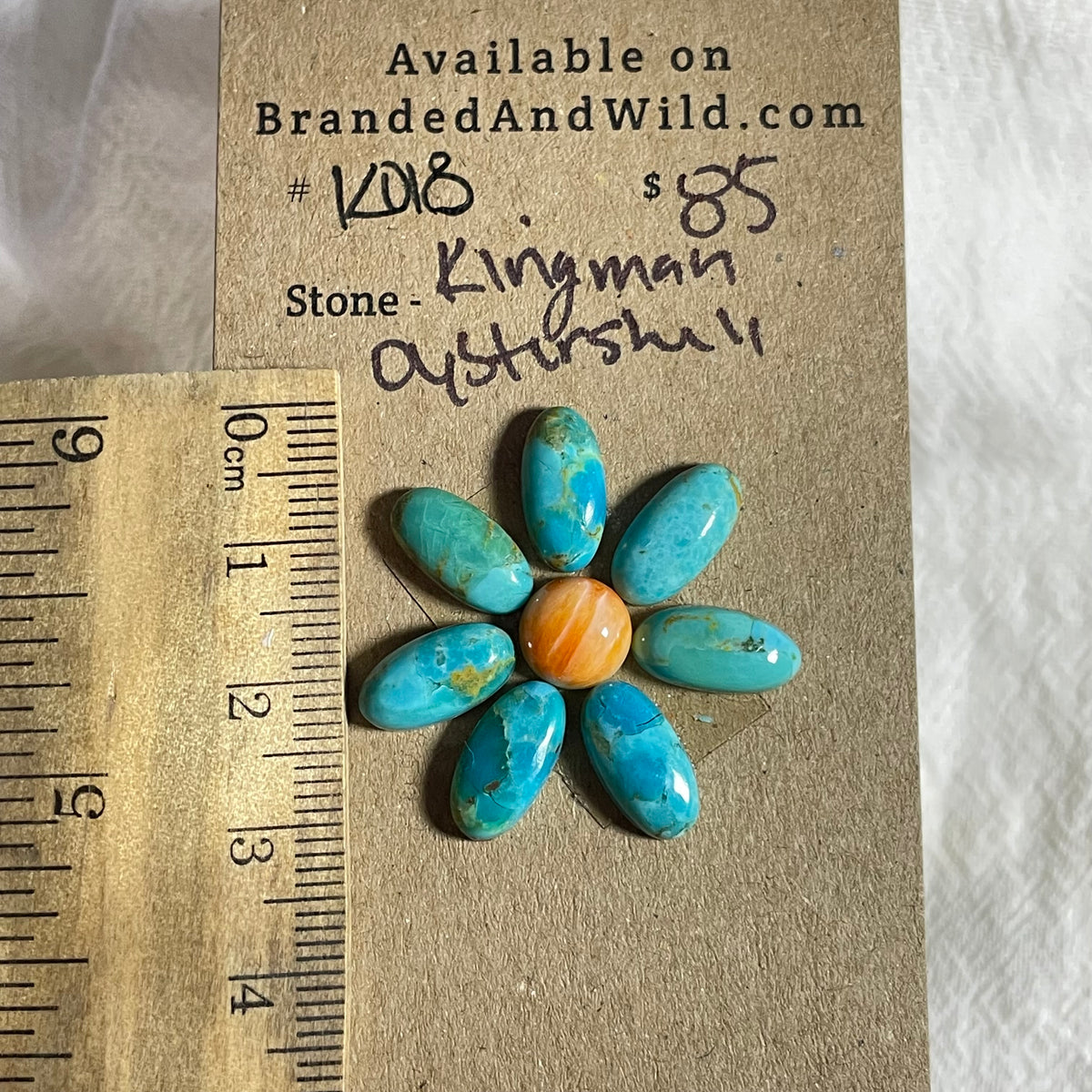 Kingman Turquoise / Oyster Shell Cabochon - KO18