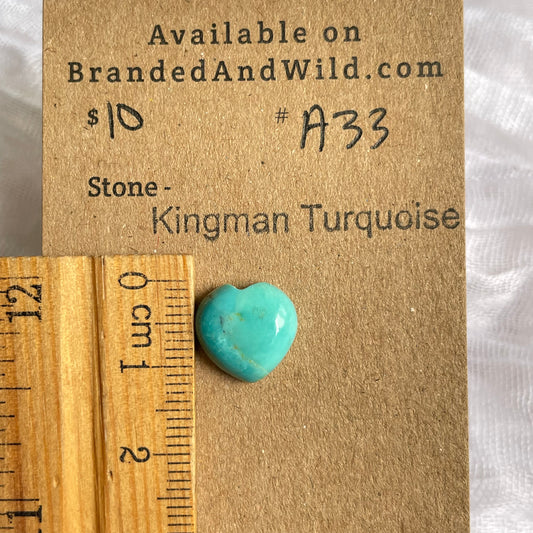 Kingman Turquoise Cabochon - KT33 BB7FC47B-AA68-4EAD-B6AD-4B640139E055 Brandedandwild.com