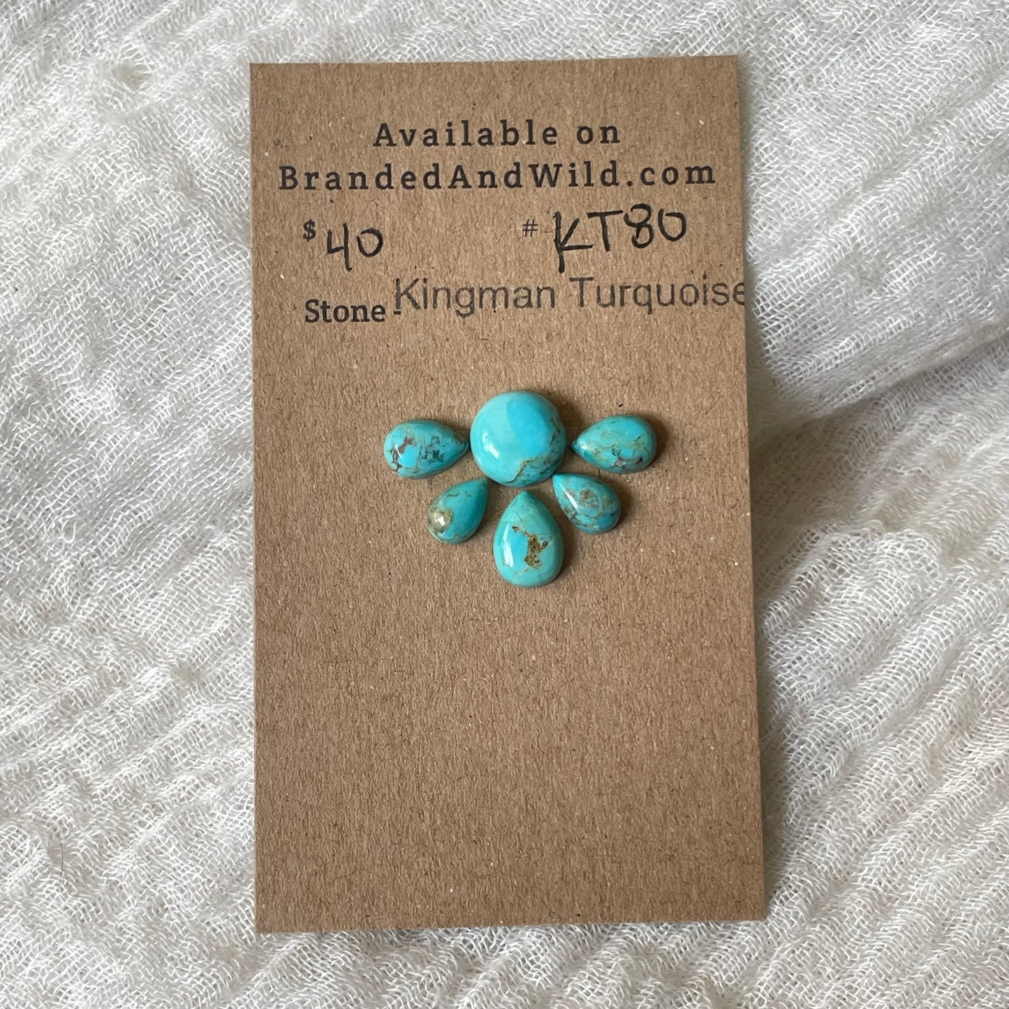 Kingman Turquoise Cabochon - KT80 BB806276-3FBB-409C-B6E0-90DA1E44C498 Brandedandwild.com