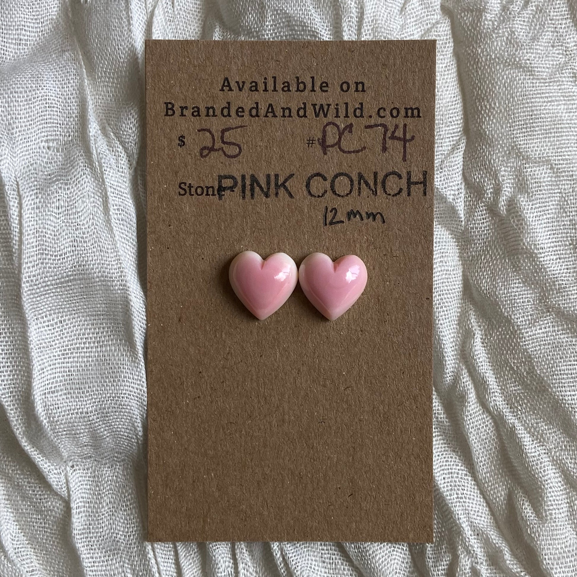 Pink Conch Cabochon - PC74 BB99CADE-66FC-421E-8465-EBEC78EB8BD6 Brandedandwild.com