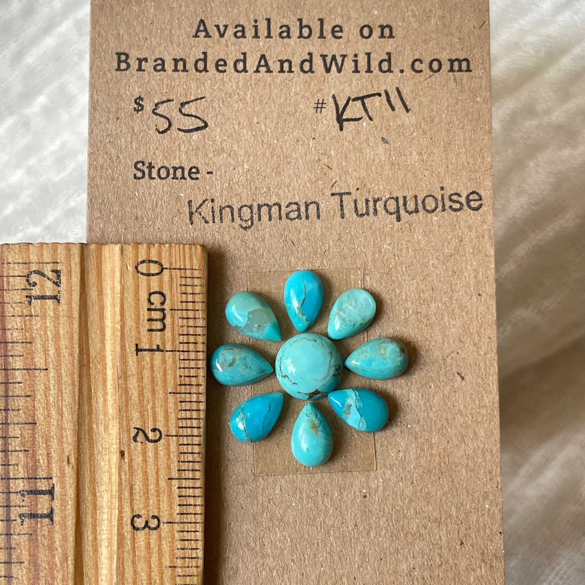 Kingman Turquoise Cabochon - KT11 BB9AF18A-5F06-40A7-AEB2-BE78564A6527 Brandedandwild.com