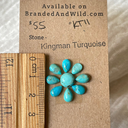 Kingman Turquoise Cabochon - KT11 BB9AF18A-5F06-40A7-AEB2-BE78564A6527 Brandedandwild.com