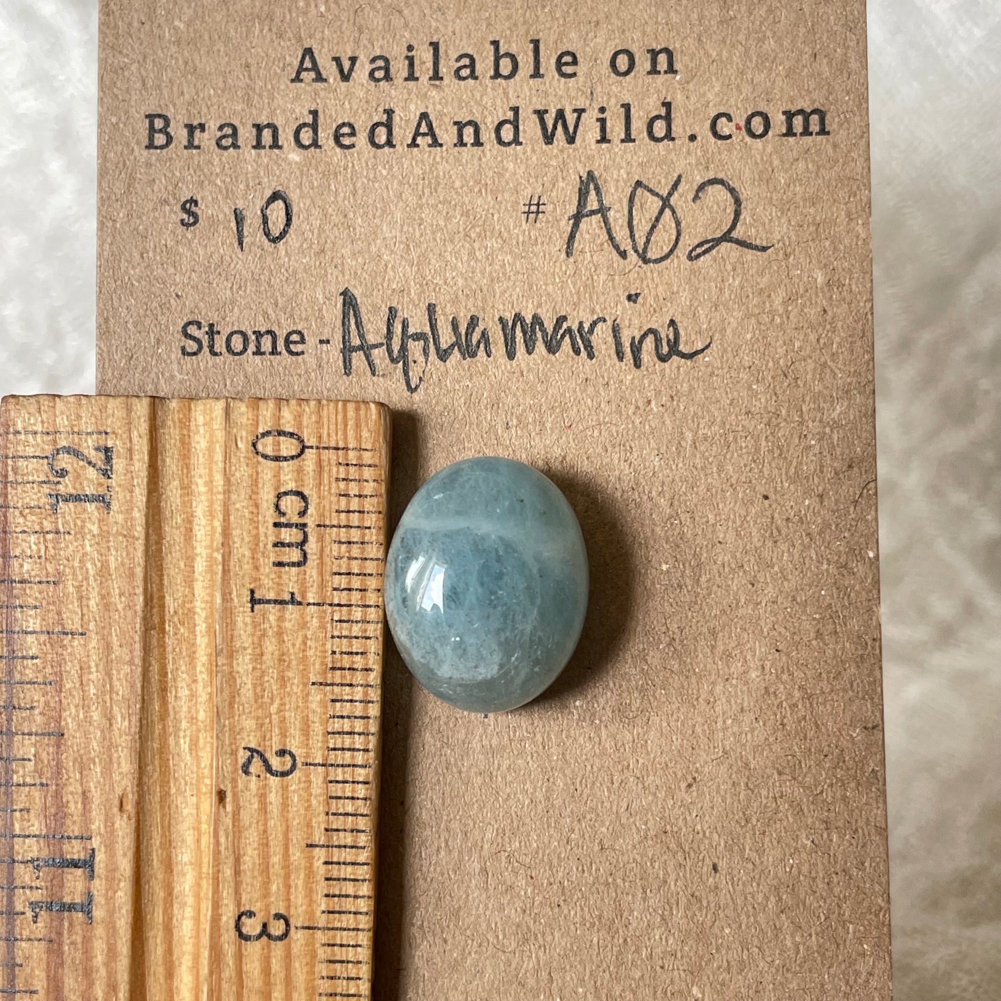 Aquamarine Cabochon AQ2 BBBD727F-1FF5-4E8F-A4B8-94A52F6A198B Brandedandwild.com