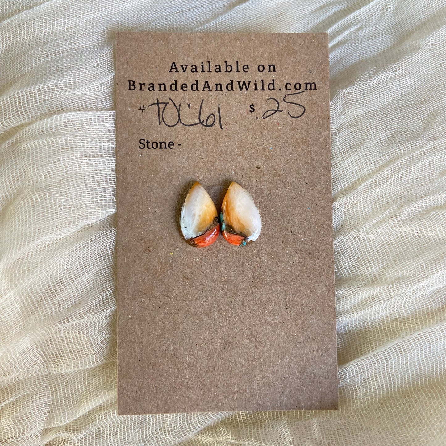 Turquoise, Oyster Shell, Copper Cabochon - TOC61 BBC9ECA9-D8D5-480D-8F91-3C70C5525A91 Brandedandwild.com