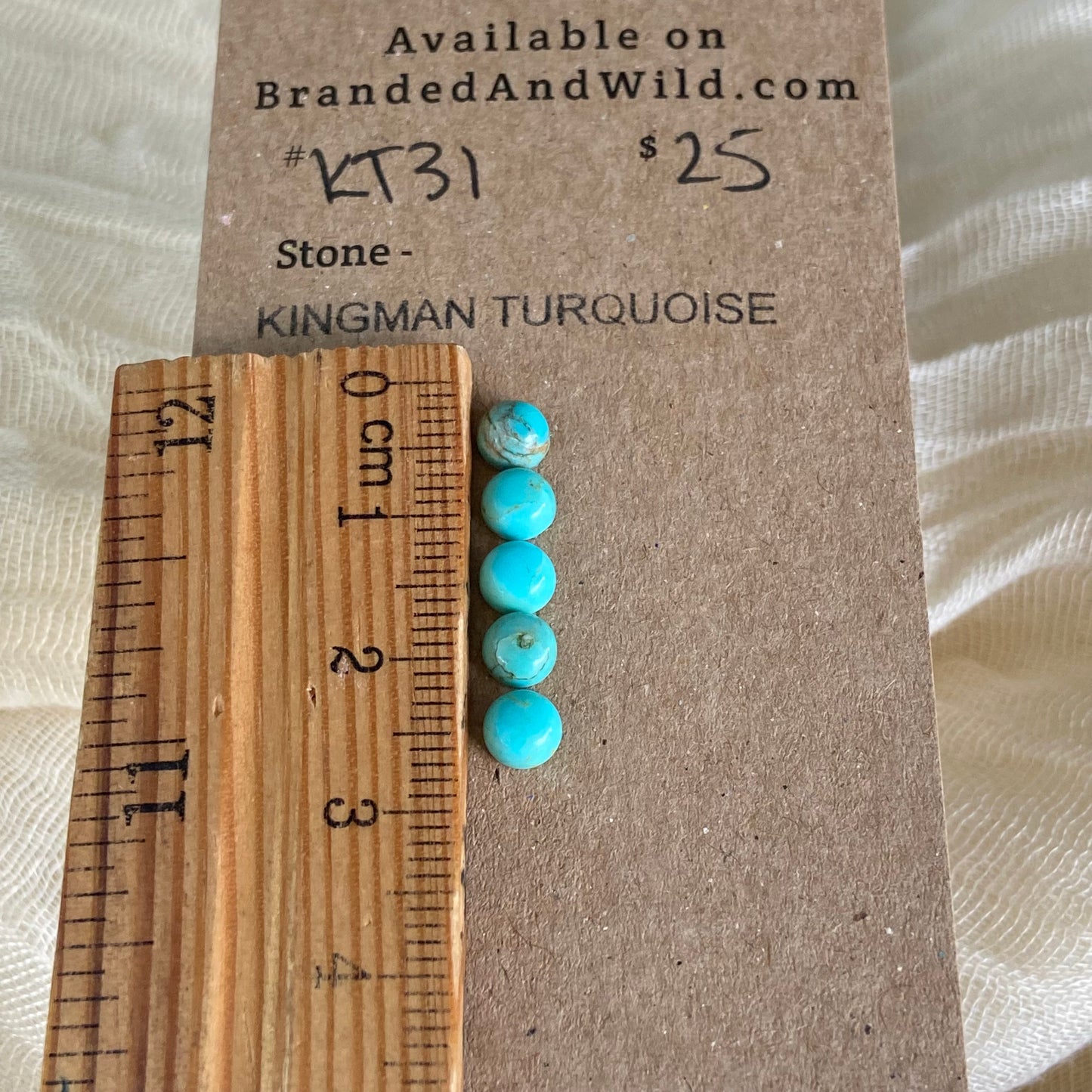 Kingman Turquoise Cabochon - KT31 BBE56151-C719-4425-9164-C6EA1441DAC2 Brandedandwild.com
