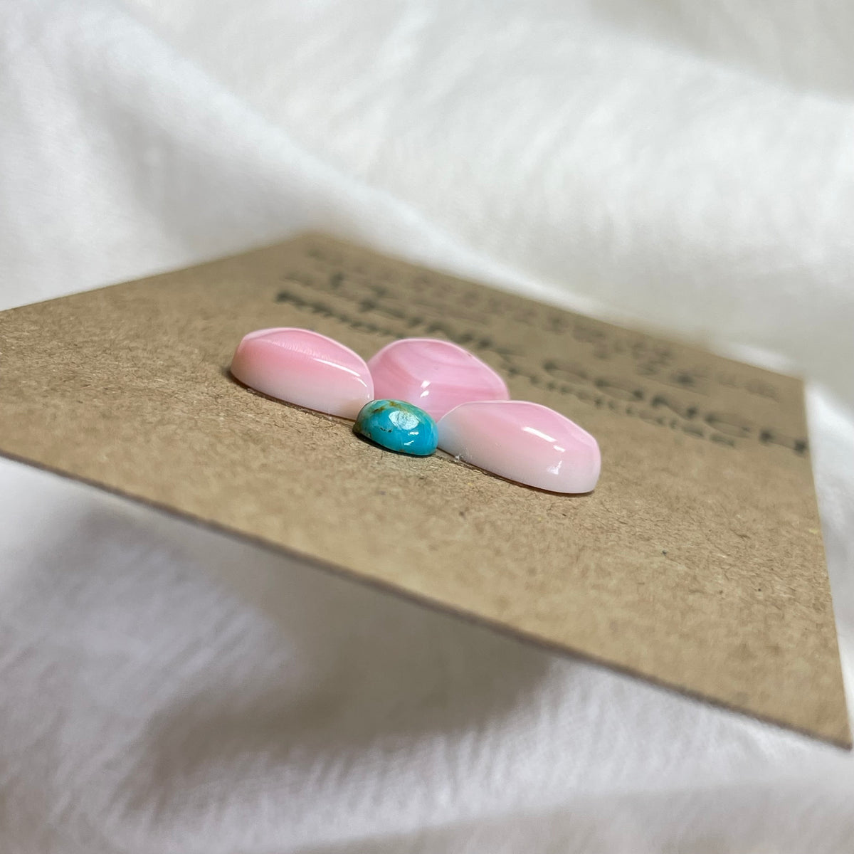 Pink Conch / Kingman Turquoise Cabochon - PK50 BBEF652C-FC30-4DFA-A834-31EAE5C74244 Brandedandwild.com