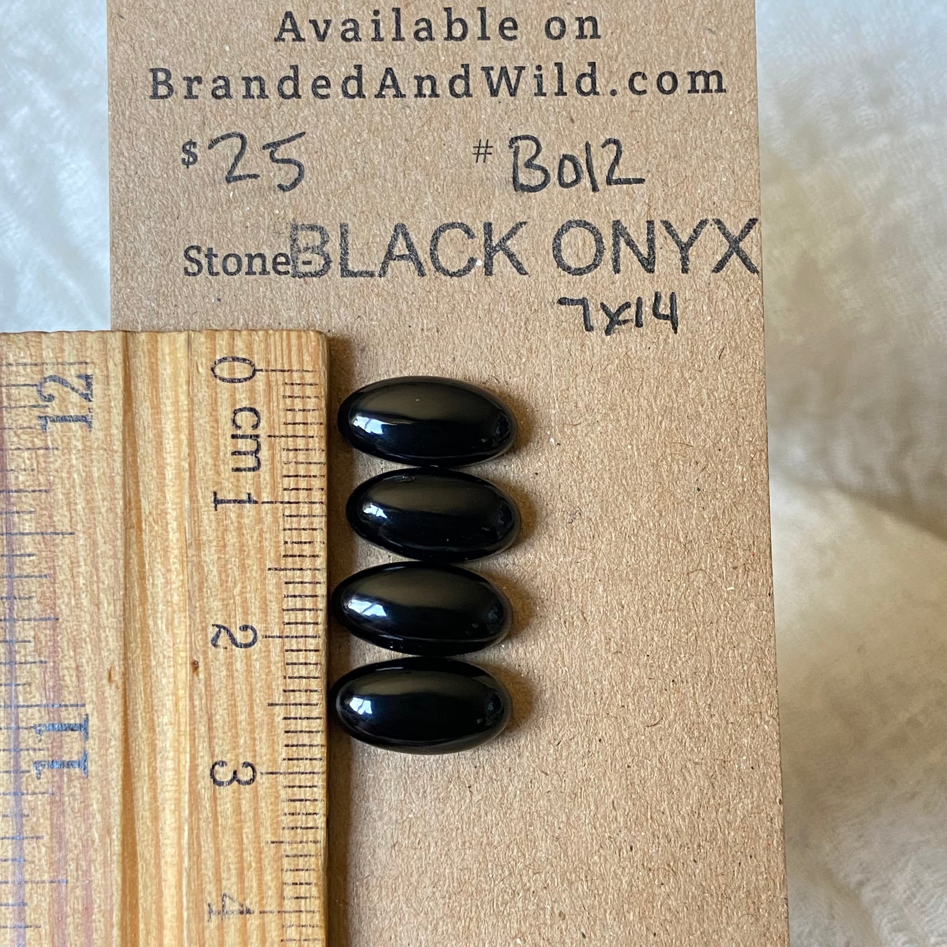 Black Onyx Cabochon - B012 BBF13058-FF07-428B-979B-413A595E622D Brandedandwild.com