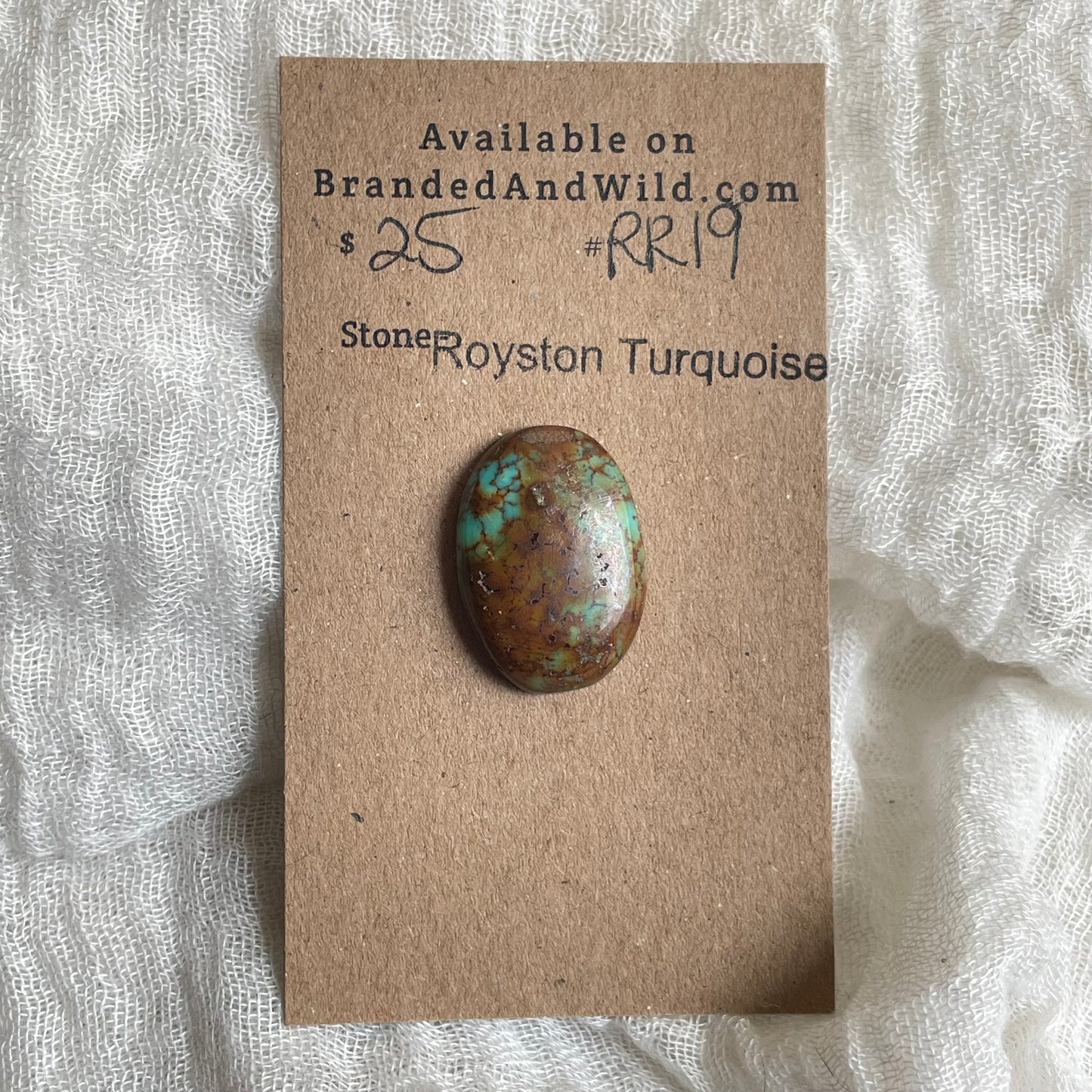 Royston Ribbon Turquoise Cabochon RR19 BC0862EF-4390-434F-AE41-FD556578EC31 Brandedandwild.com