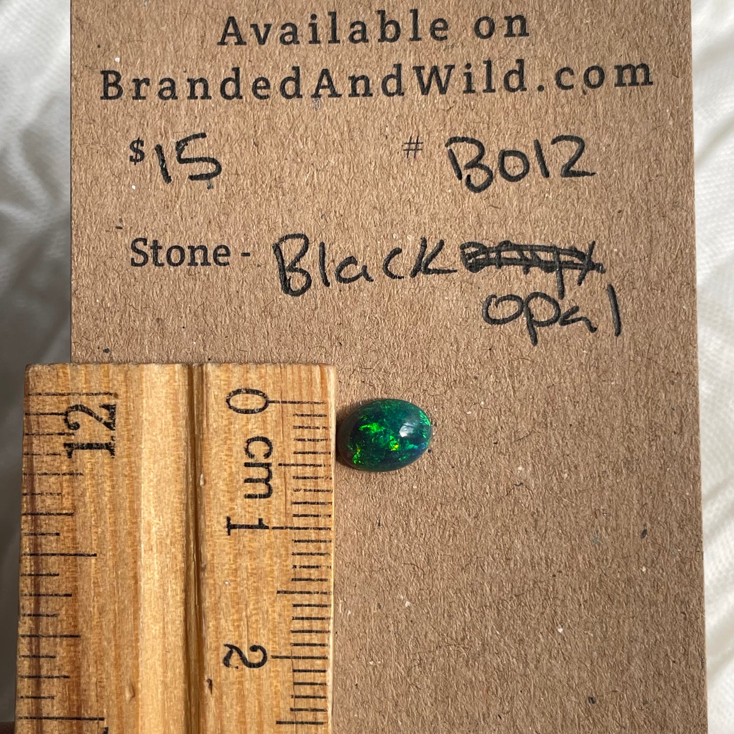 Black Opal - Cabochon - B012 BC5473C6-7F60-41D9-BE78-CE31DAC4B870 Brandedandwild.com