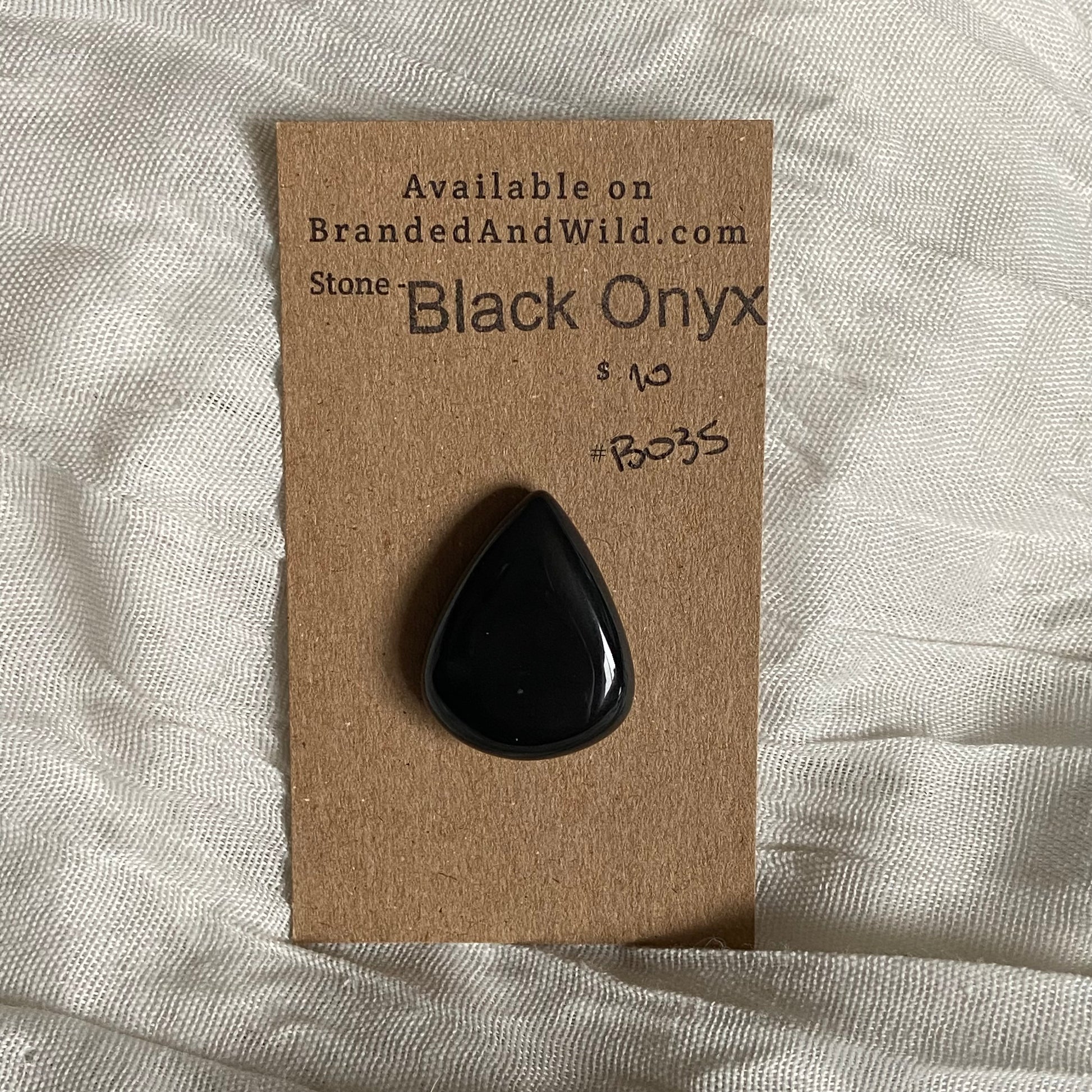 Black Onyx - Cabochon - B035 BC697C76-2B00-424B-BADC-2CFF914A6E45 Brandedandwild.com