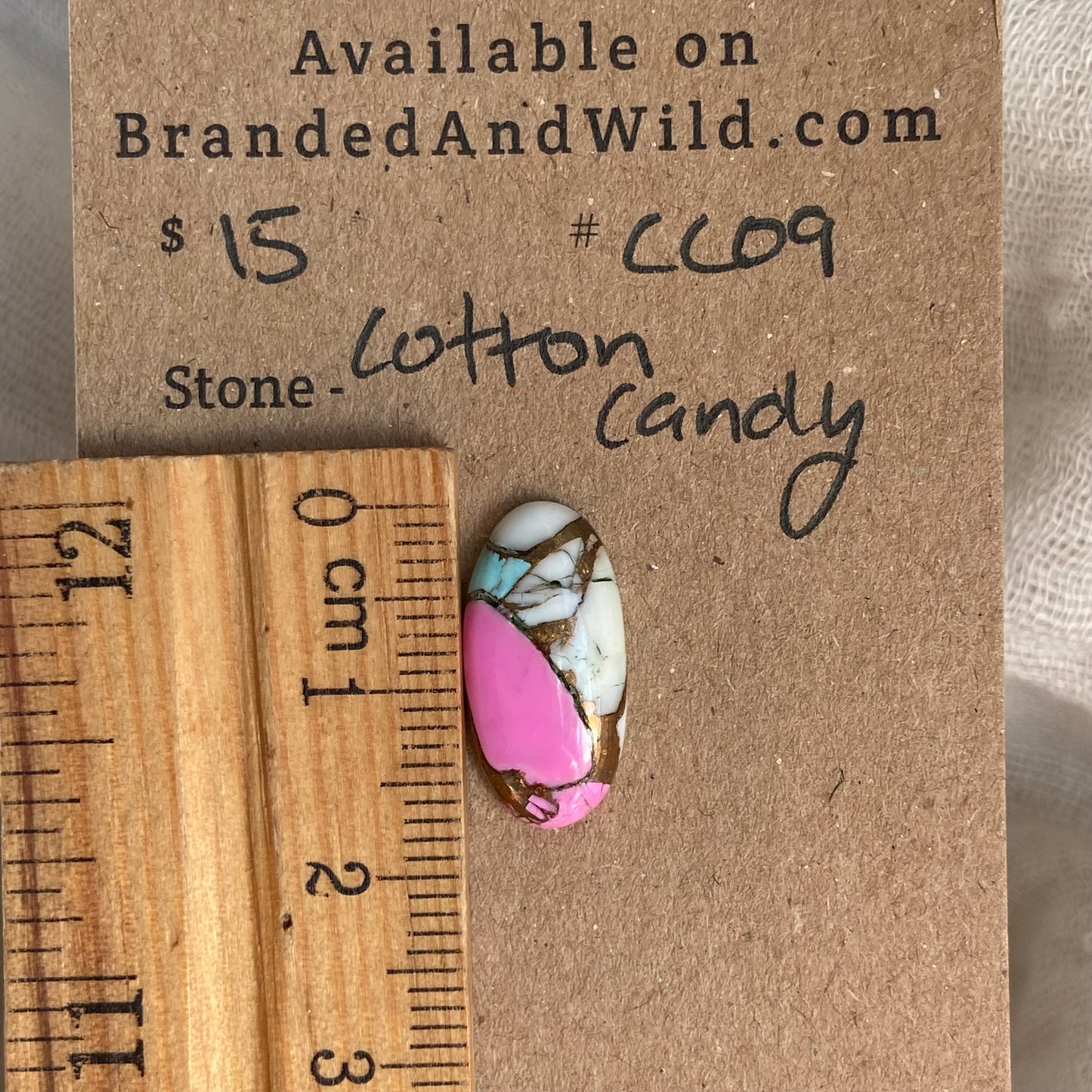 Cotton Candy Cabochon - CC09 BC6EA562-1A5D-4569-B67E-6CF2BF0A99D2 Brandedandwild.com