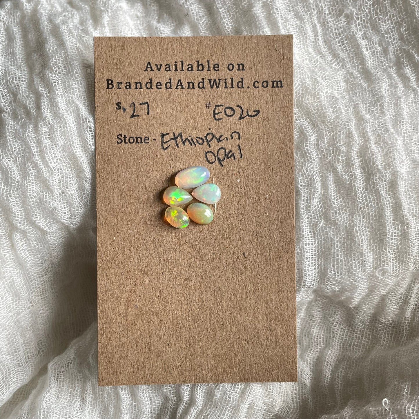Ethiopian Opal Cabochon - E020 BC7352DF-34A8-48C0-B9F8-DEFD68D9BF5D Brandedandwild.com