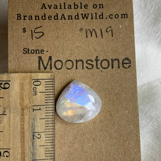 Moonstone Cabochon - MS19 BC7819FB-5BF4-48A7-A6E7-53EEB681284F Brandedandwild.com