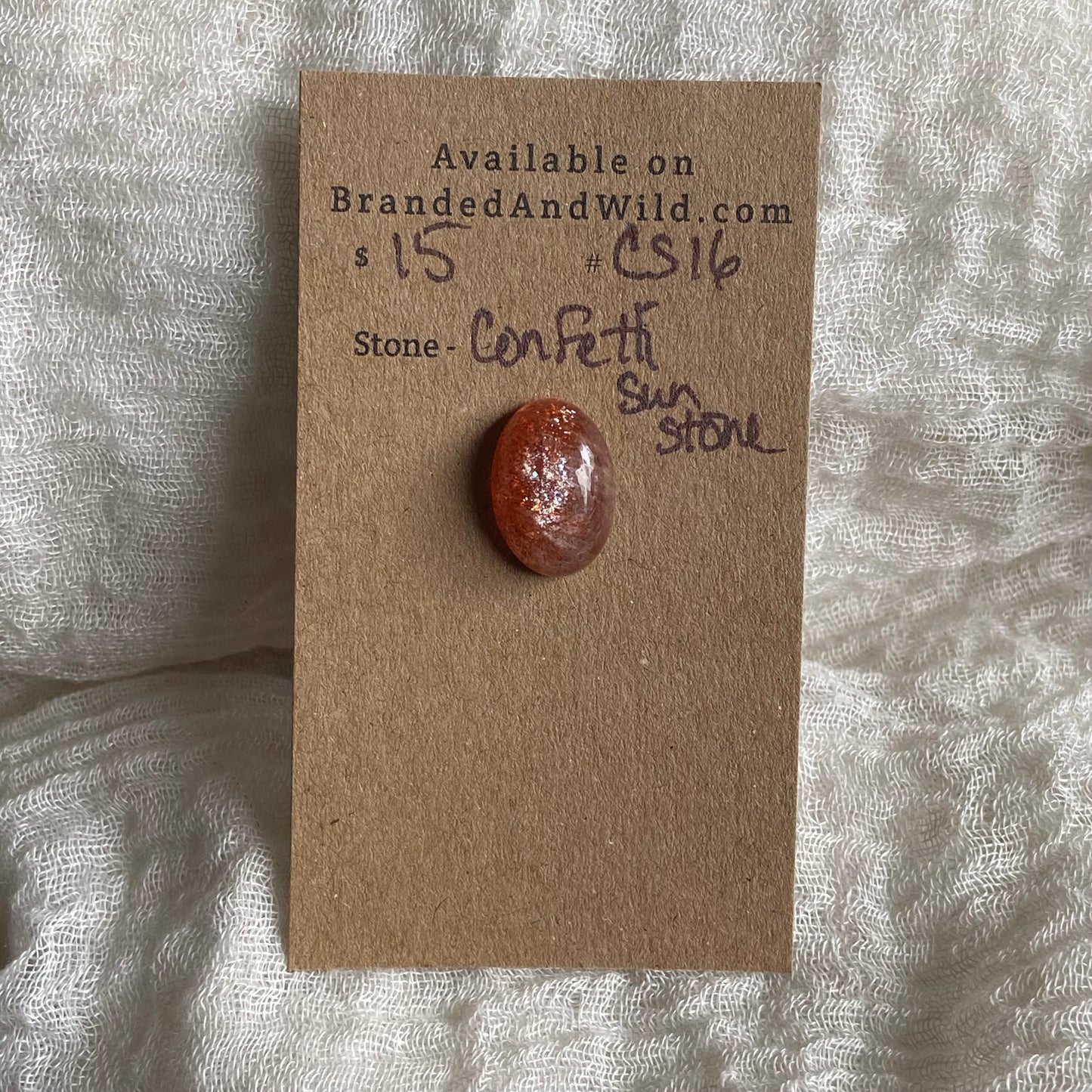 Confetti Sunstone Cabochon - CS16 BC868529-6BEA-4180-B78F-4BBC31D1D2F9 Brandedandwild.com