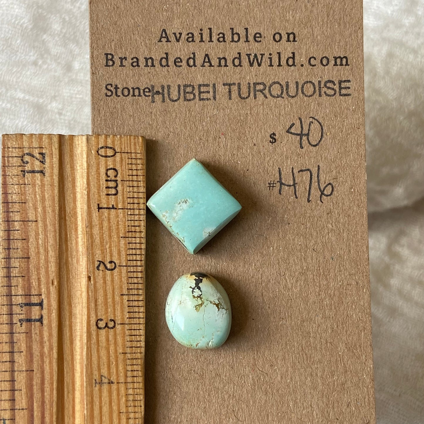 Hubei Turquoise Cabochon - H76 BC91EFA2-00DF-4FC3-9B86-0764D832F065 Brandedandwild.com