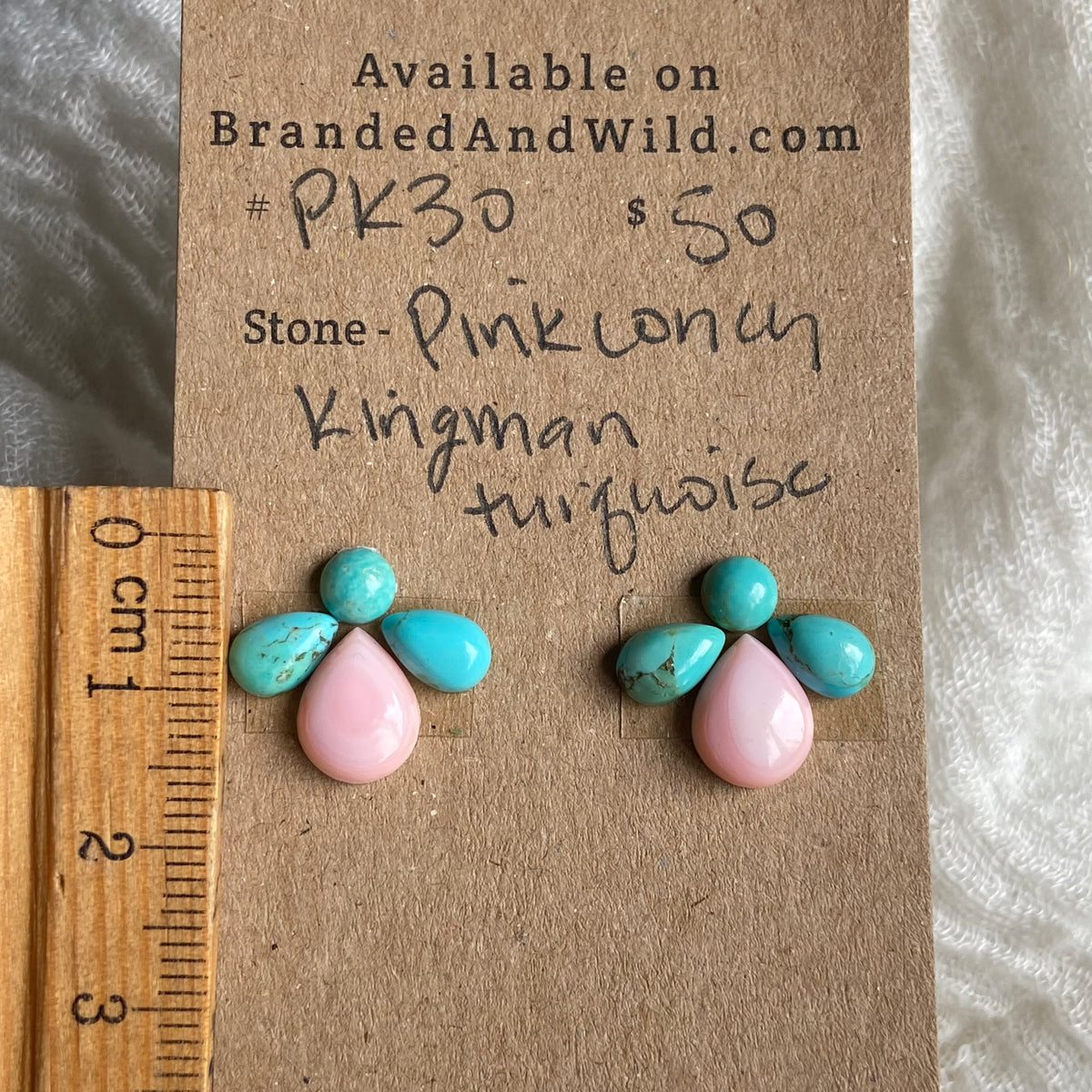 Pink Conch / Kingman Cabochon - PK30 BC96CFAE-7B98-43D2-8AFF-885FCD1D900B Brandedandwild.com