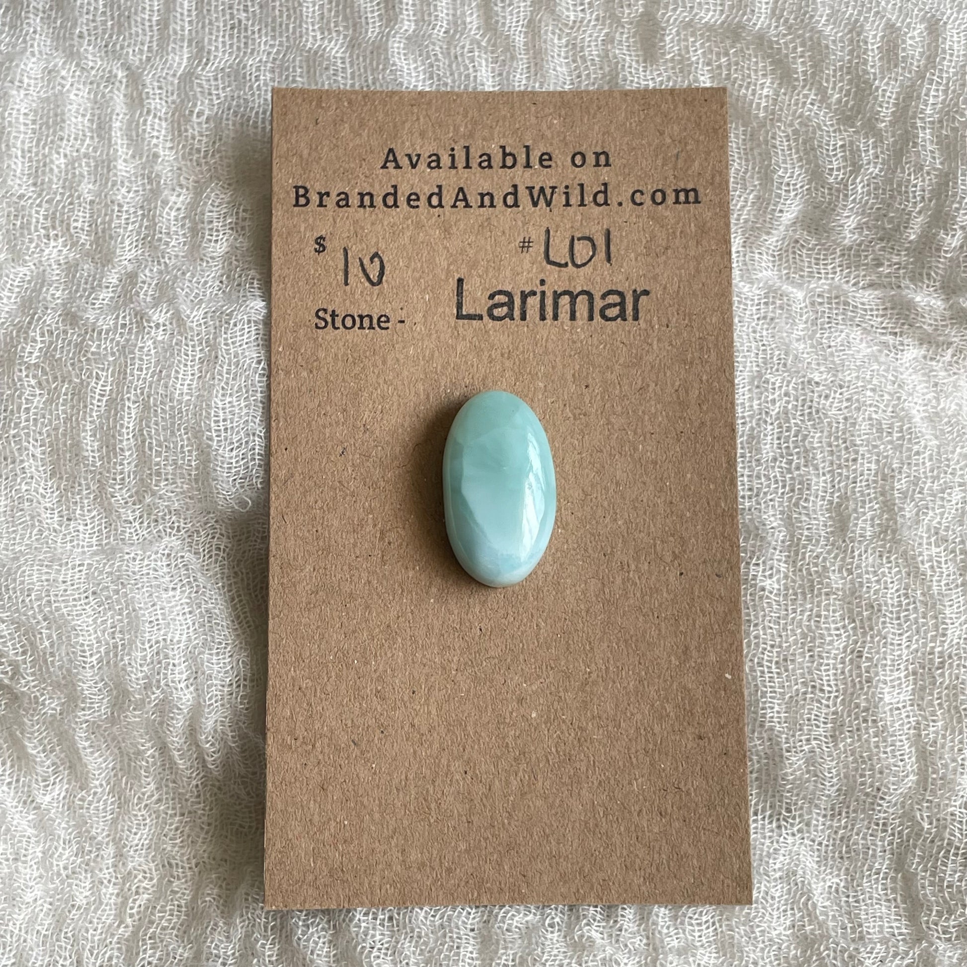 Larimar Cabochon - L01 BC9739DA-C3D8-4514-8CB4-E2810F5F11B6 Brandedandwild.com